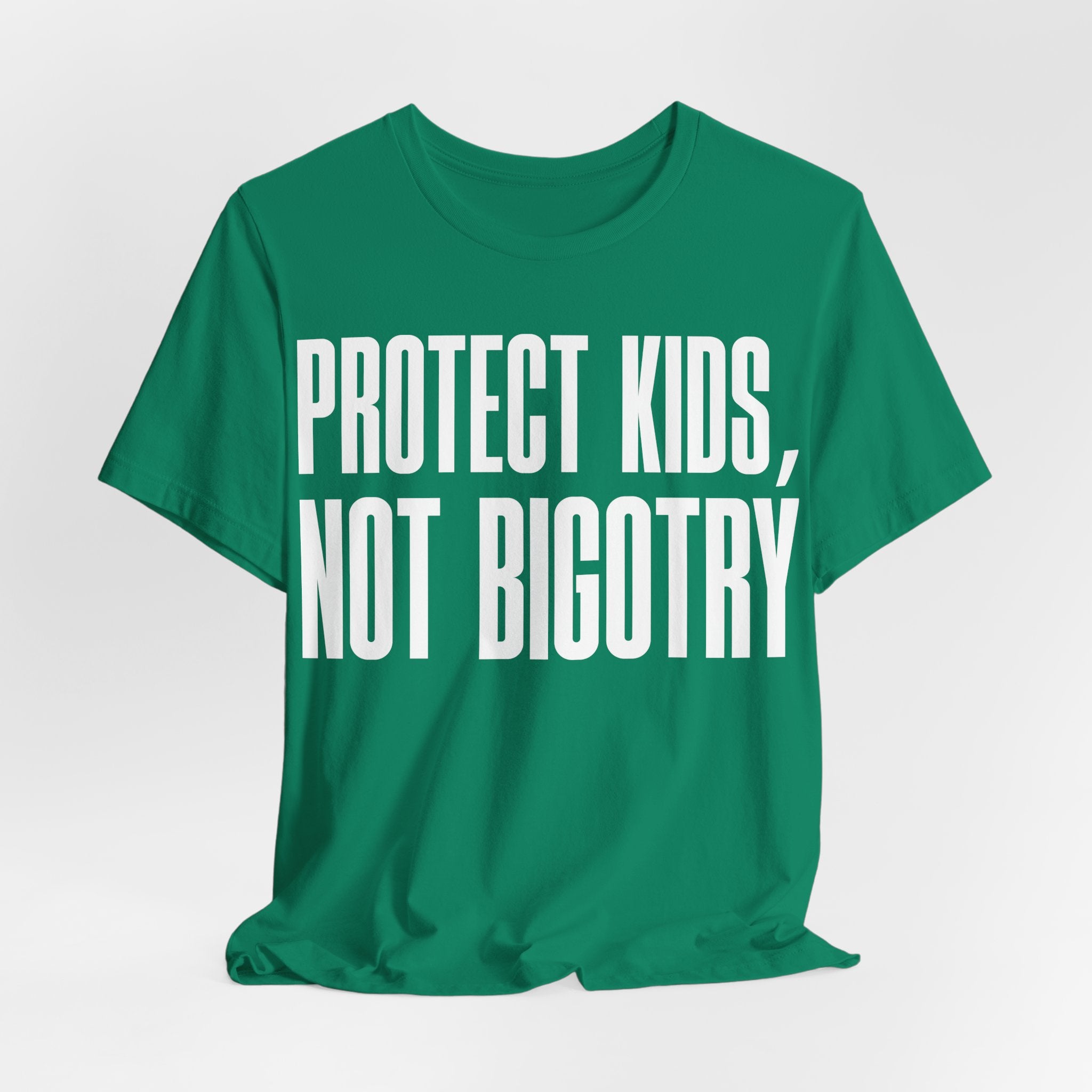 Protect Kids, Not Bigotry T-Shirt | LGBTQ+ Ally Protest Tee | Human Rights Graphic Shirt
