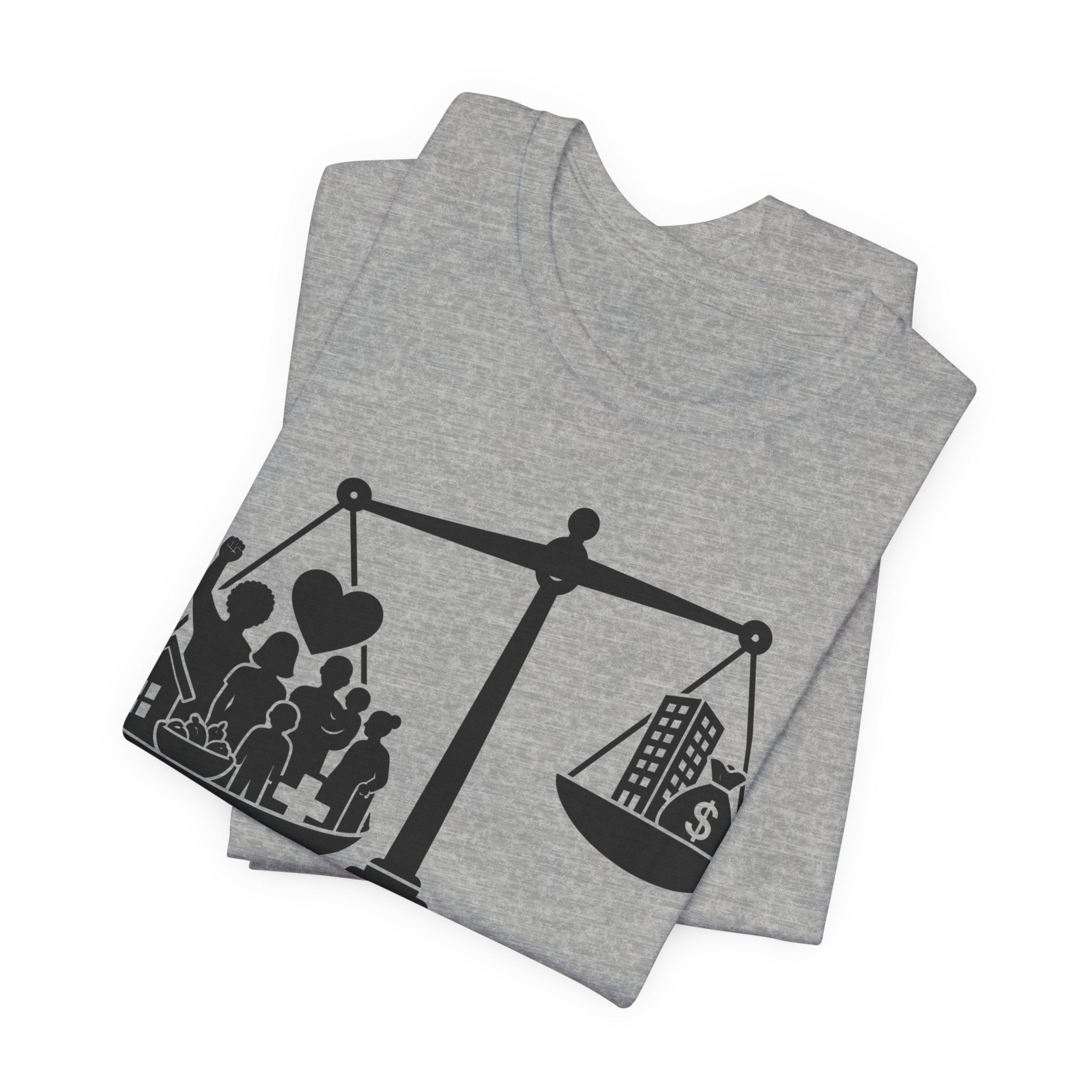 People Over Profit T-Shirt | Bella+Canvas 3001 Economic Justice Graphic Tee