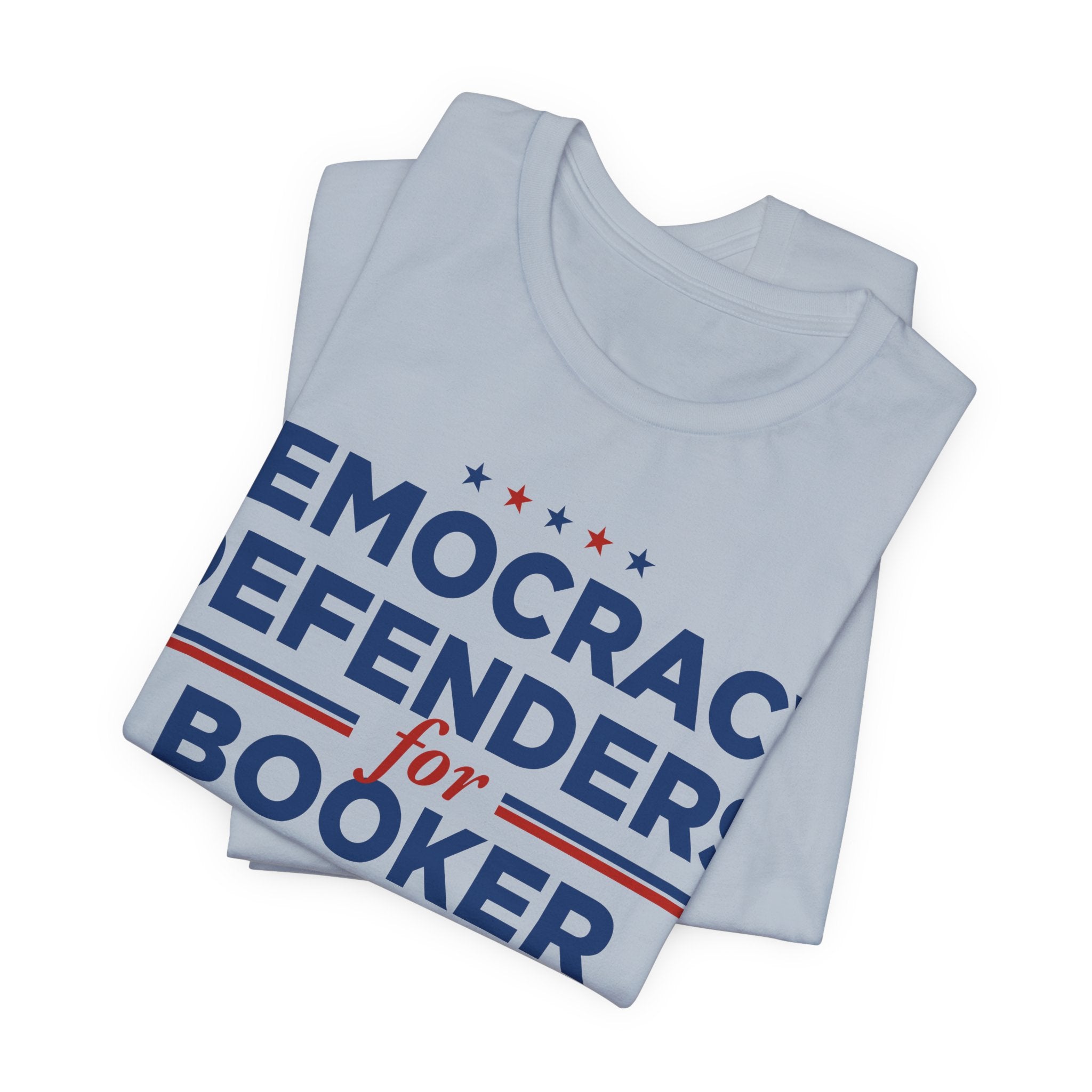 Democracy Defenders for Booker 2028 T-Shirt | Bella+Canvas 3001 Political Graphic Tee