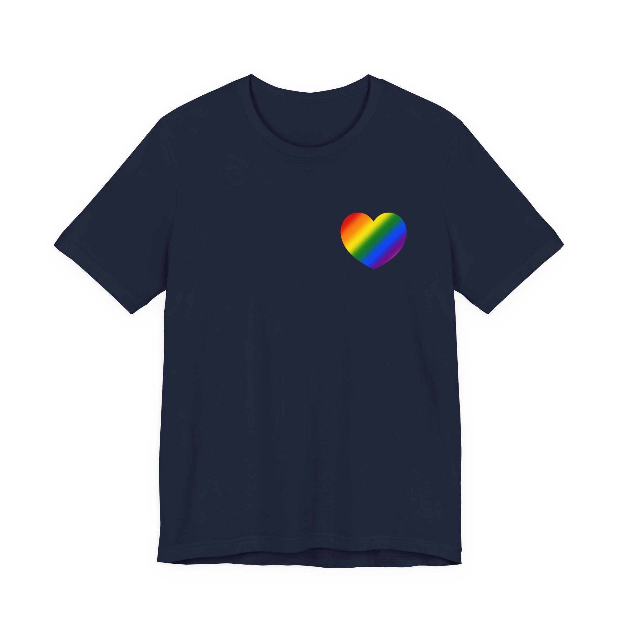 Rainbow Heart T-Shirt – Minimalist LGBTQ Pride Tee