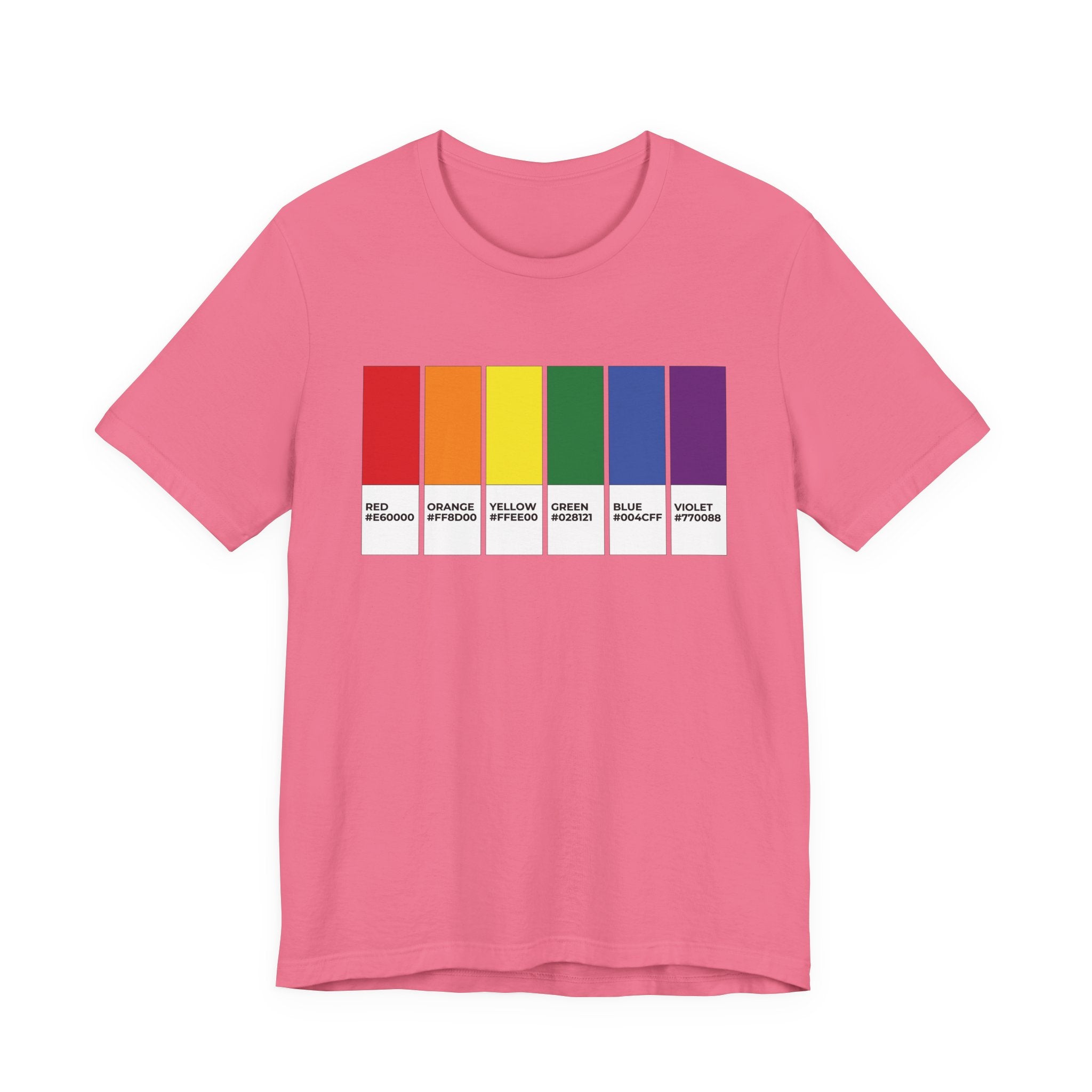 Funny LGBTQIA Pride Flag Pantone Colors Unisex Jersey Short Sleeve T-Shirt