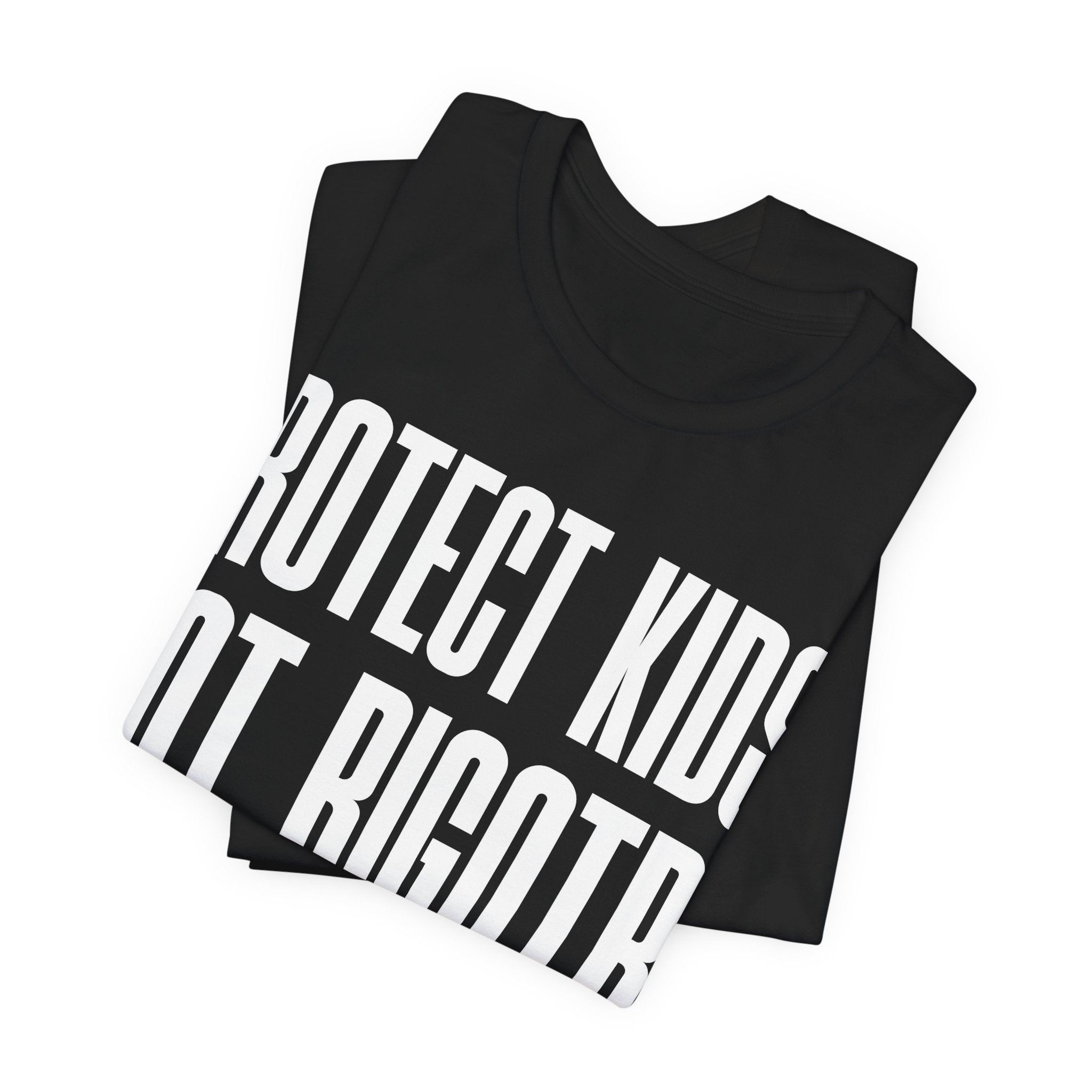 Protect Kids, Not Bigotry T-Shirt | LGBTQ+ Ally Protest Tee | Human Rights Graphic Shirt