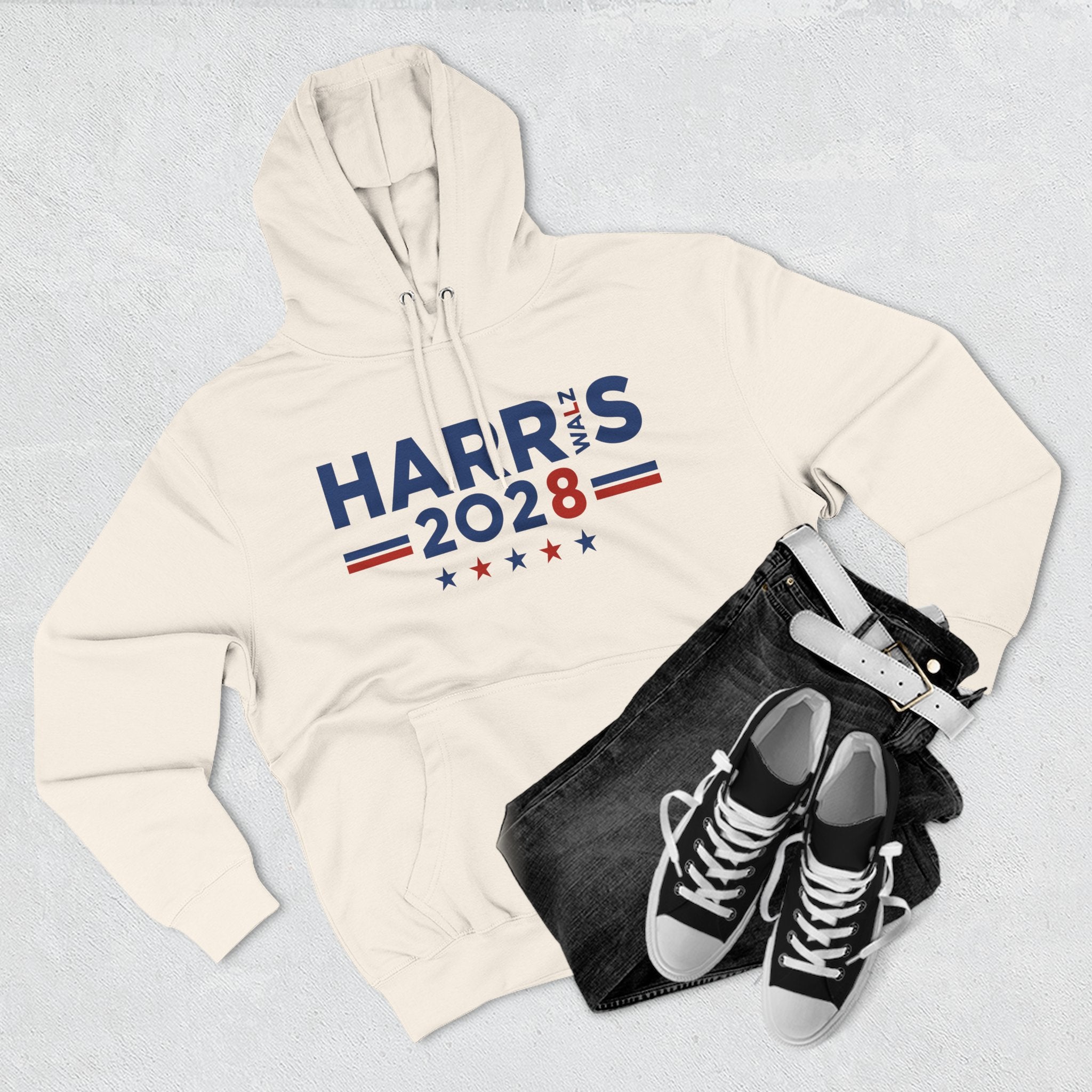 Premium Kamala Harris Tim Walz 2028 Pullover Hoodie