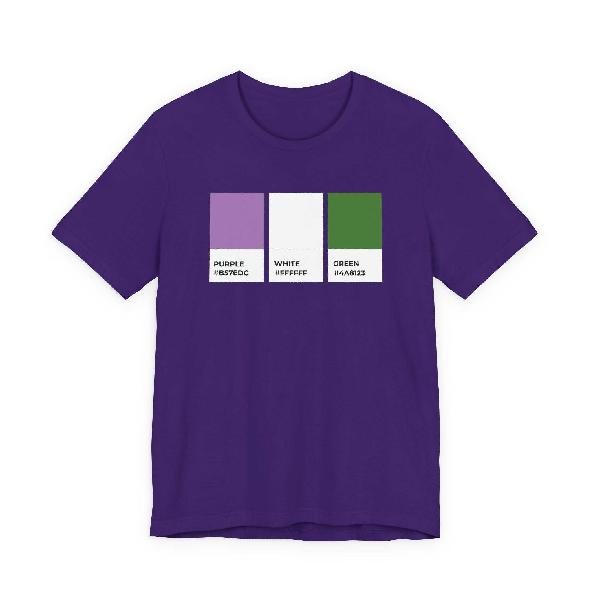 Funny Genderqueer Pride Flag Pantone Colors Unisex Jersey Short Sleeve T-Shirt