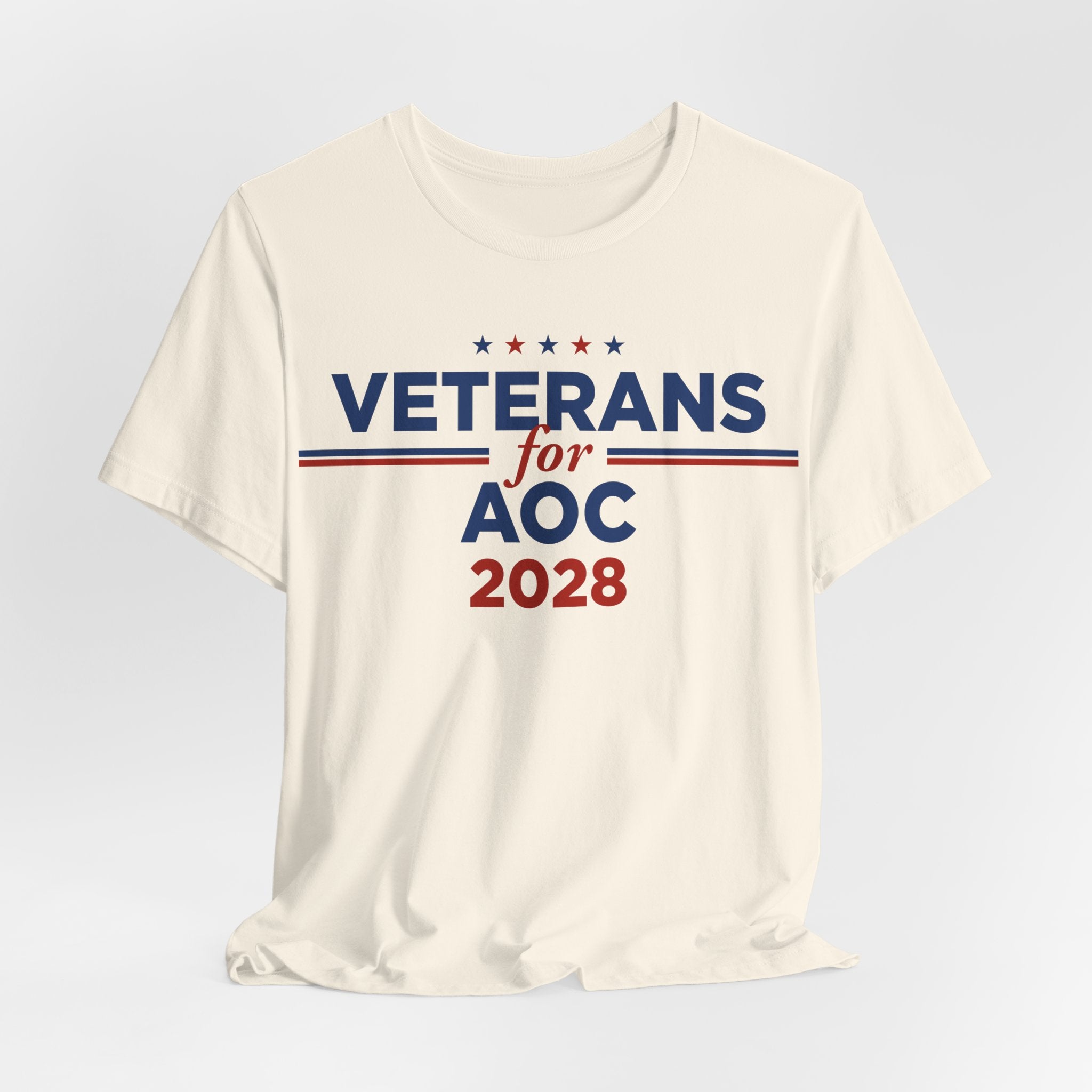 Veterans for AOC for President Campaign T-Shirt 2028