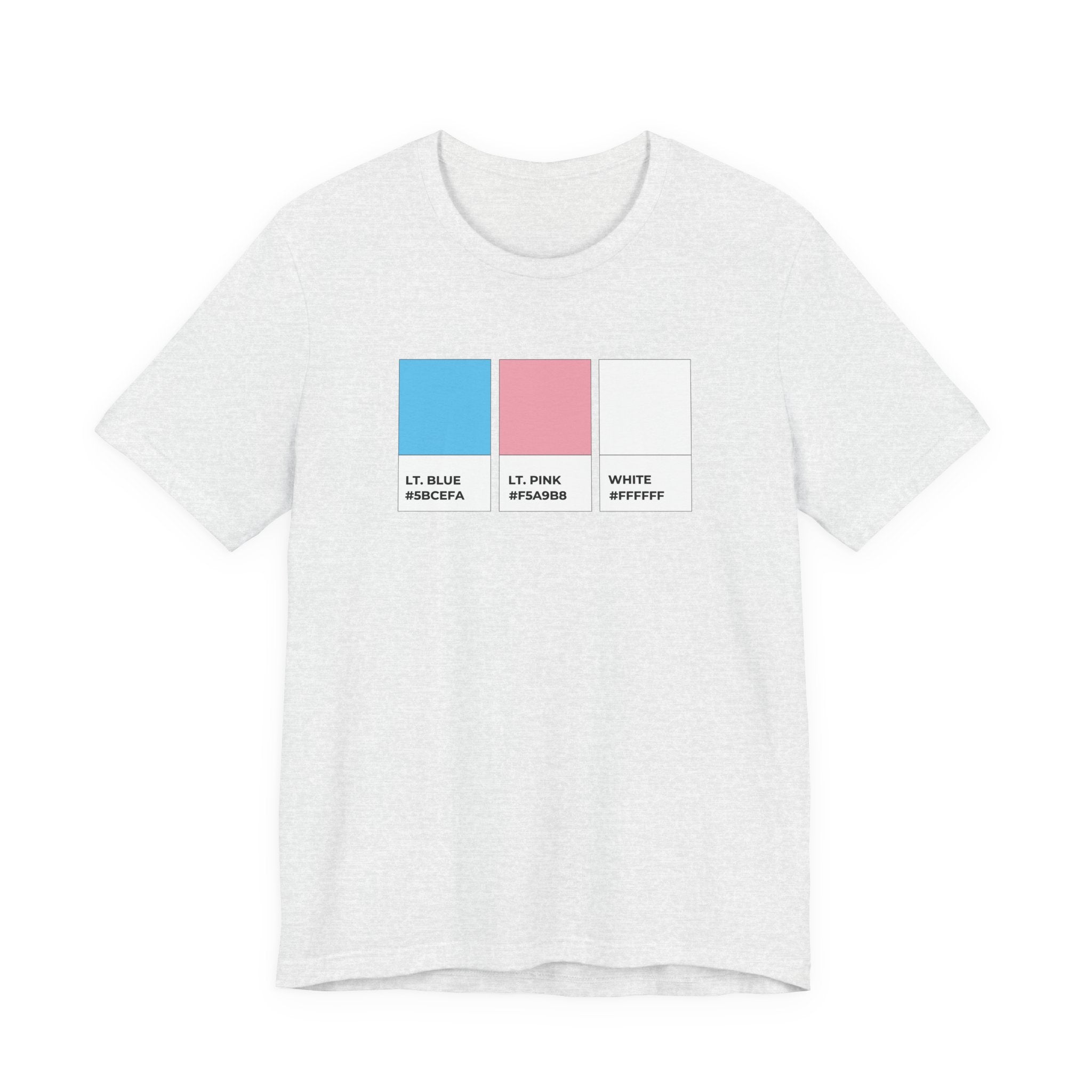 Funny Transgender Trans Pride Flag Pantone Colors Unisex Short Sleeve T-Shirt