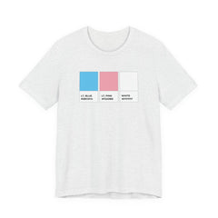Funny Transgender Trans Pride Flag Pantone Colors Unisex Short Sleeve T-Shirt