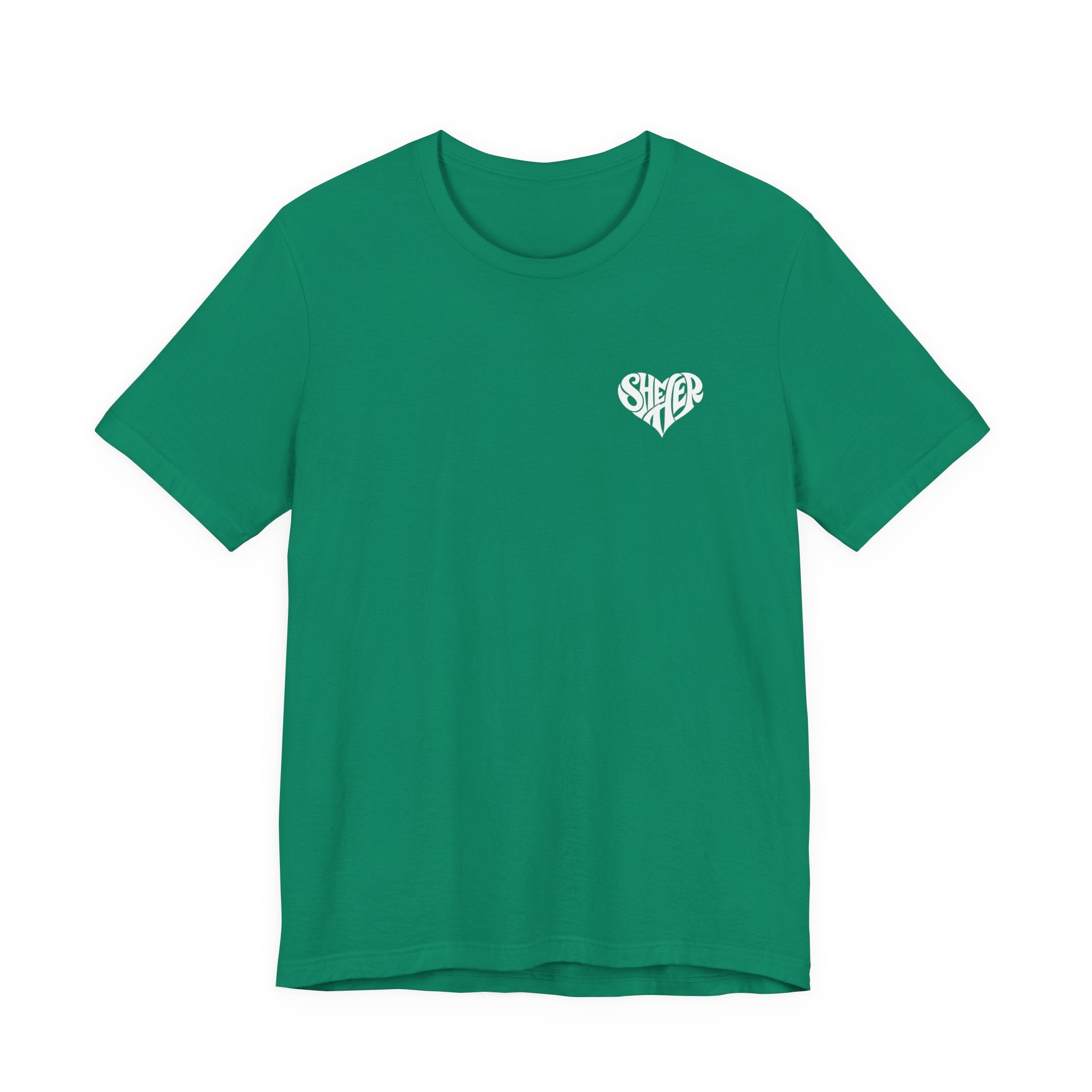 She/Her Heart Pronoun T-Shirt – Minimalist Chest Graphic Tee