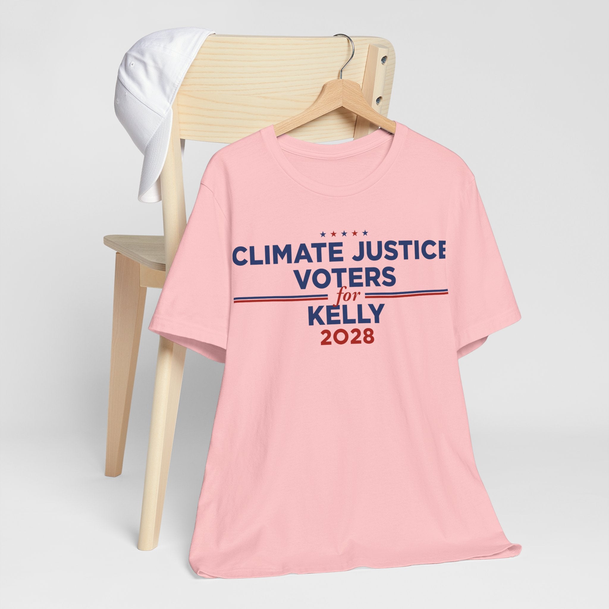 Climate Justice Voters for Kelly 2028 T-Shirt | Bella+Canvas 3001 Political Graphic Tee