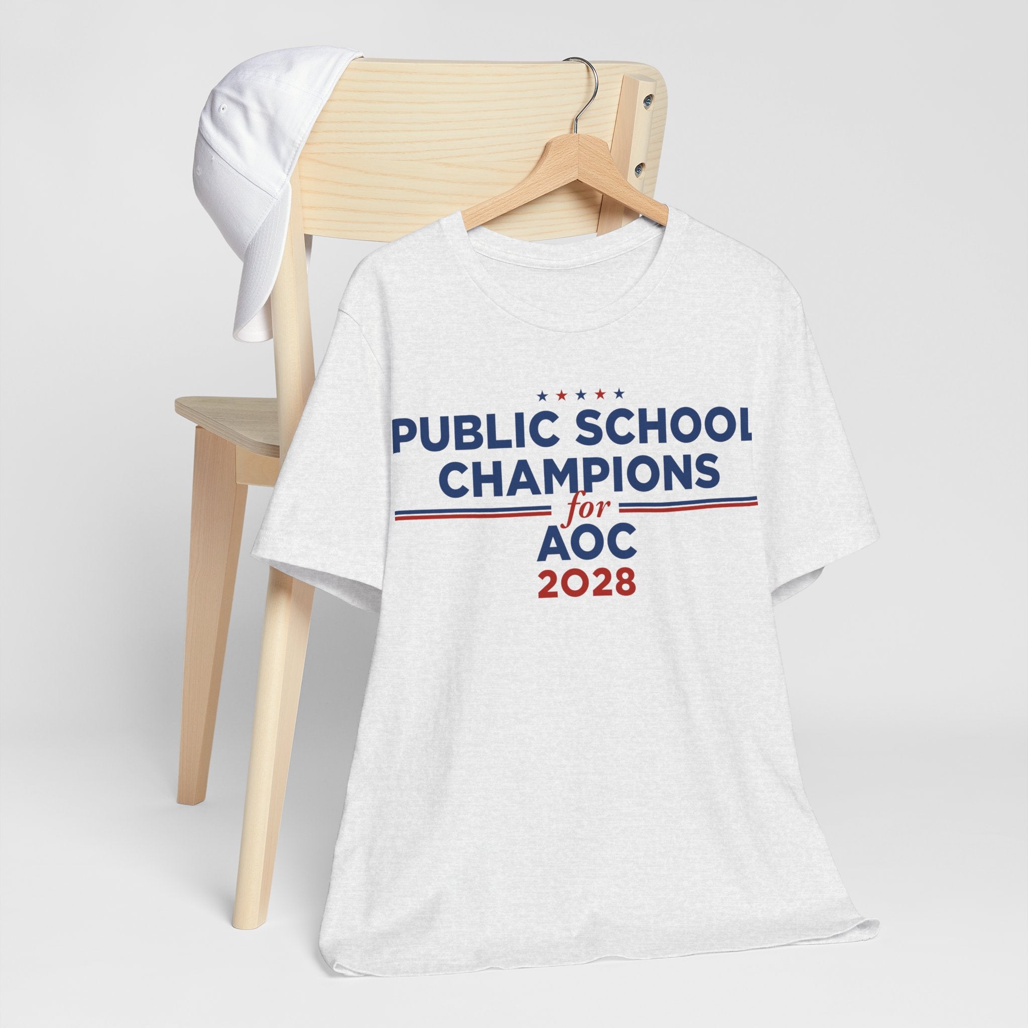 Public School Champions for AOC for President Campaign T-Shirt 2028