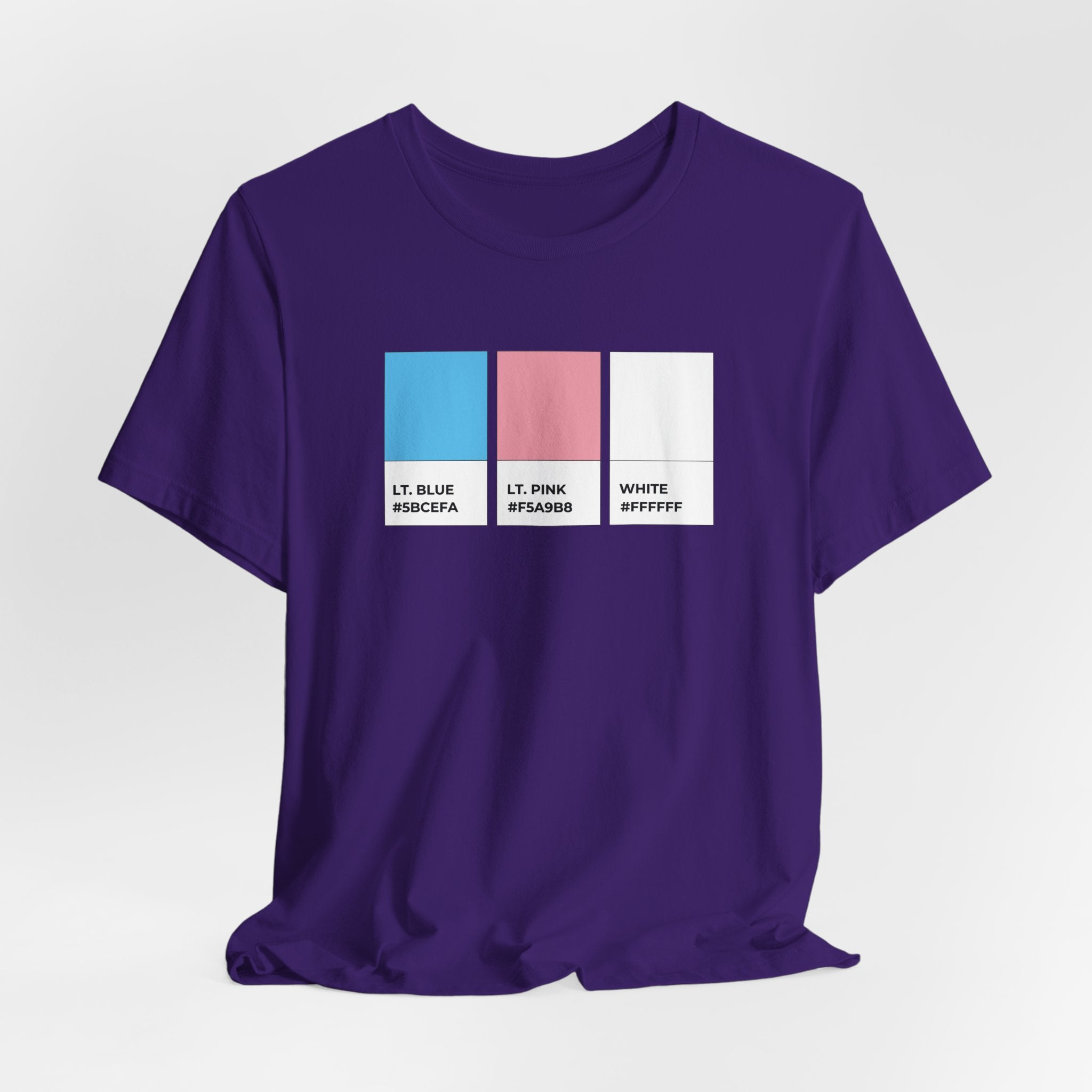 Funny Transgender Trans Pride Flag Pantone Colors Unisex Short Sleeve T-Shirt