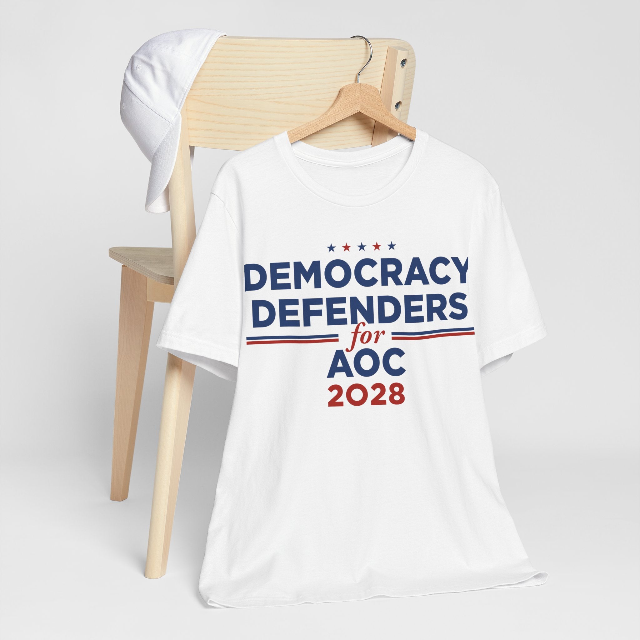 Democracy Defenders for AOC for President Campaign T-Shirt 2028