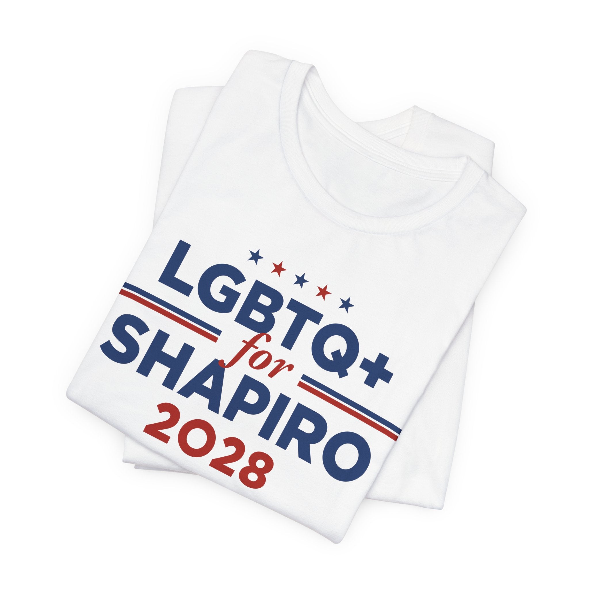 LGBTQ+ for Josh Shapiro for President Campaign T-Shirt 2028