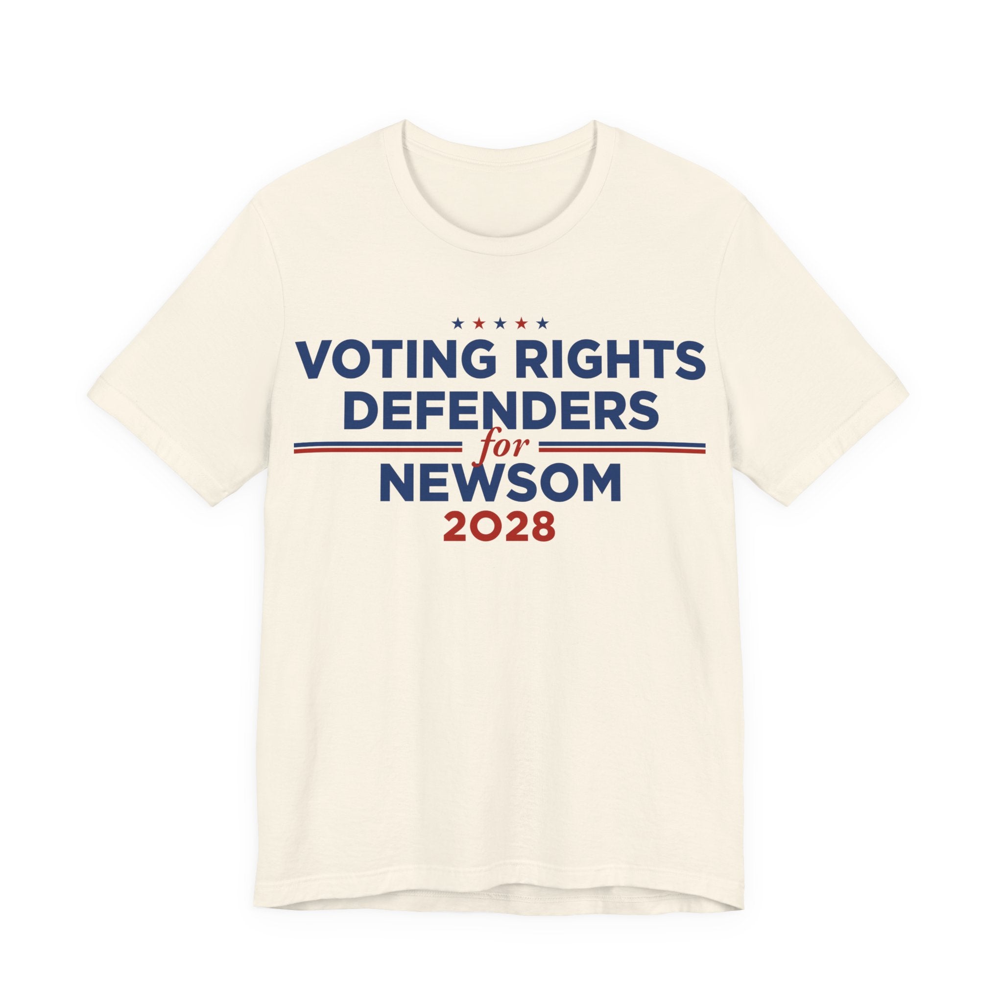 Voting Rights Defenders for Gavin Newsom for President Campaign T-Shirt 2028