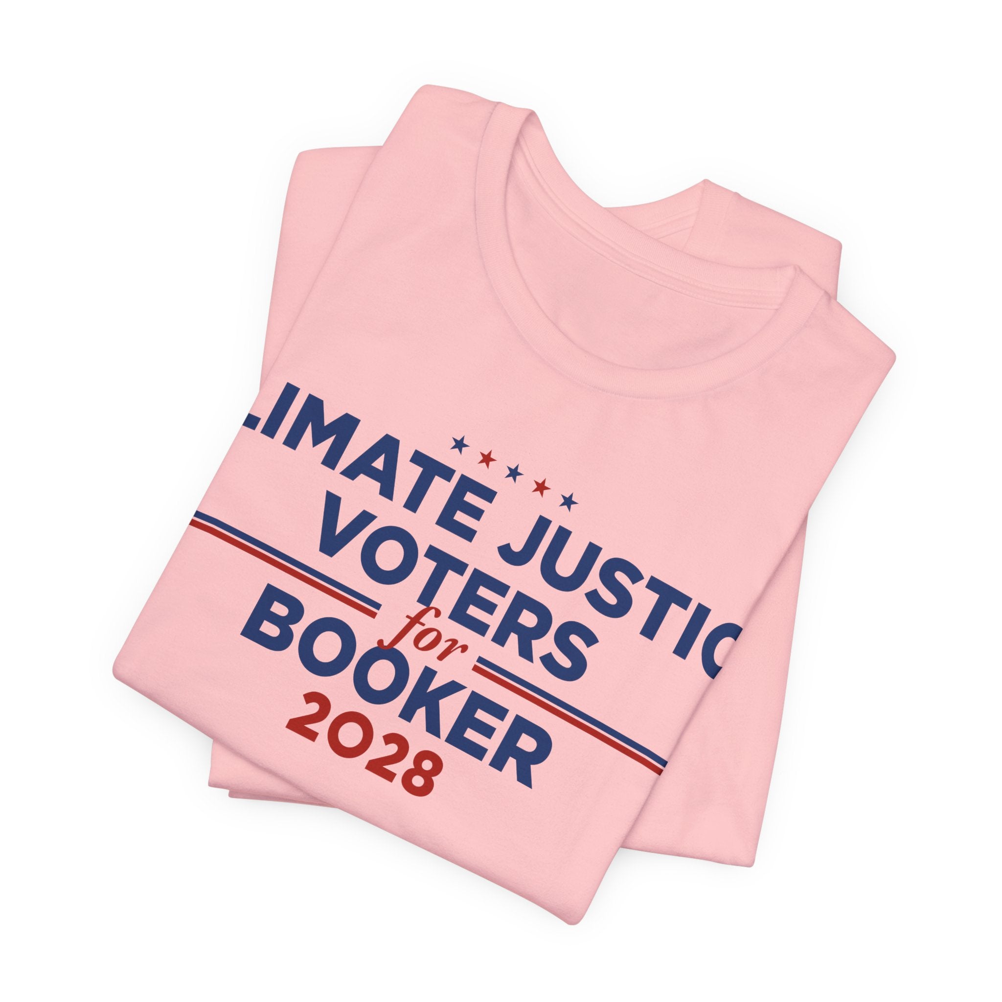 Climate Justice Voters for Booker 2028 T-Shirt | Bella+Canvas 3001 Political Graphic Tee
