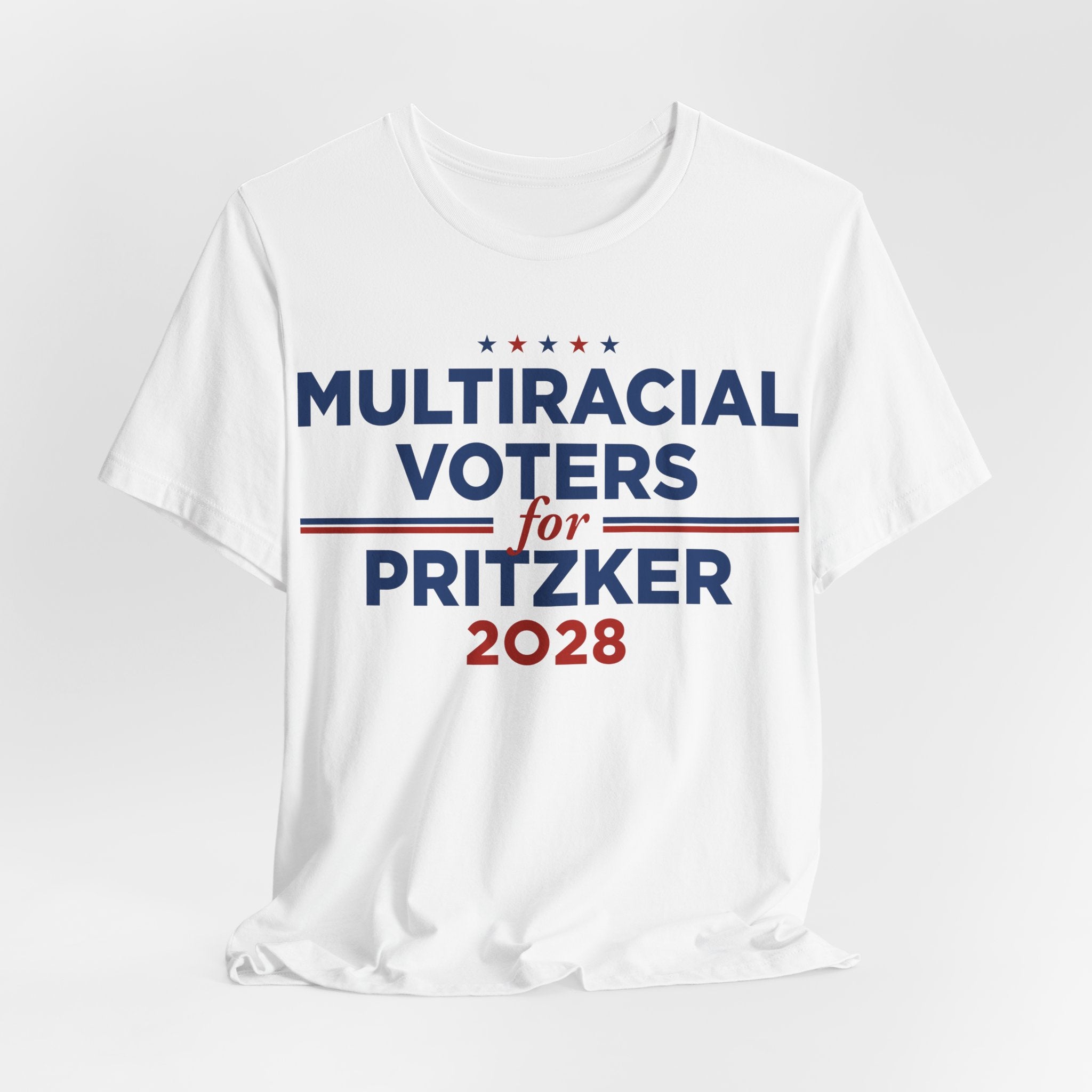 Multiracial Voters for J.B. Pritzker for President Campaign T-Shirt 2028