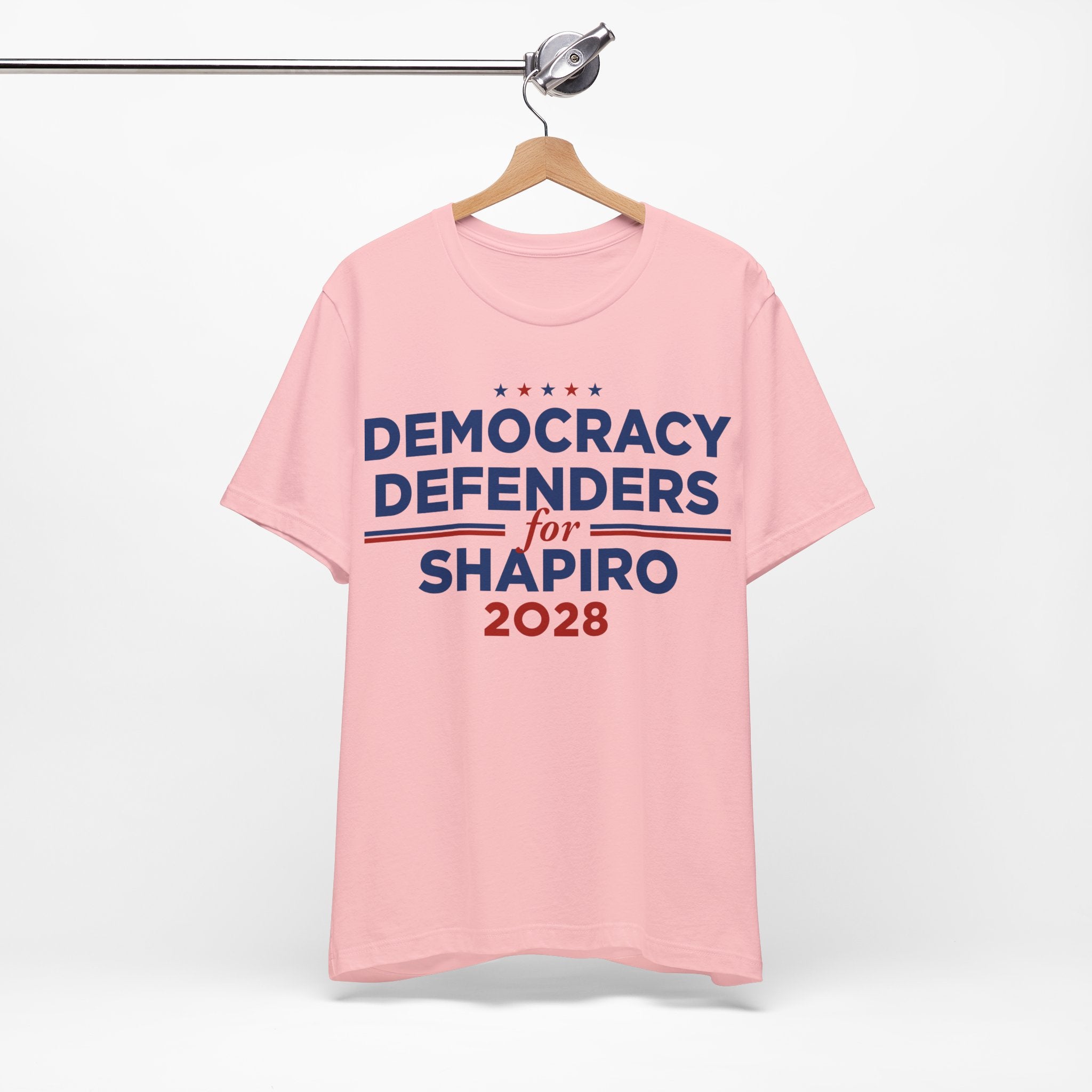 Democracy Defenders for Shapiro 2028 T-Shirt | Bella+Canvas 3001 Political Graphic Tee