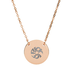 FUCK ICE Engraved Circle Necklace —  Minimalist Disc Pendant