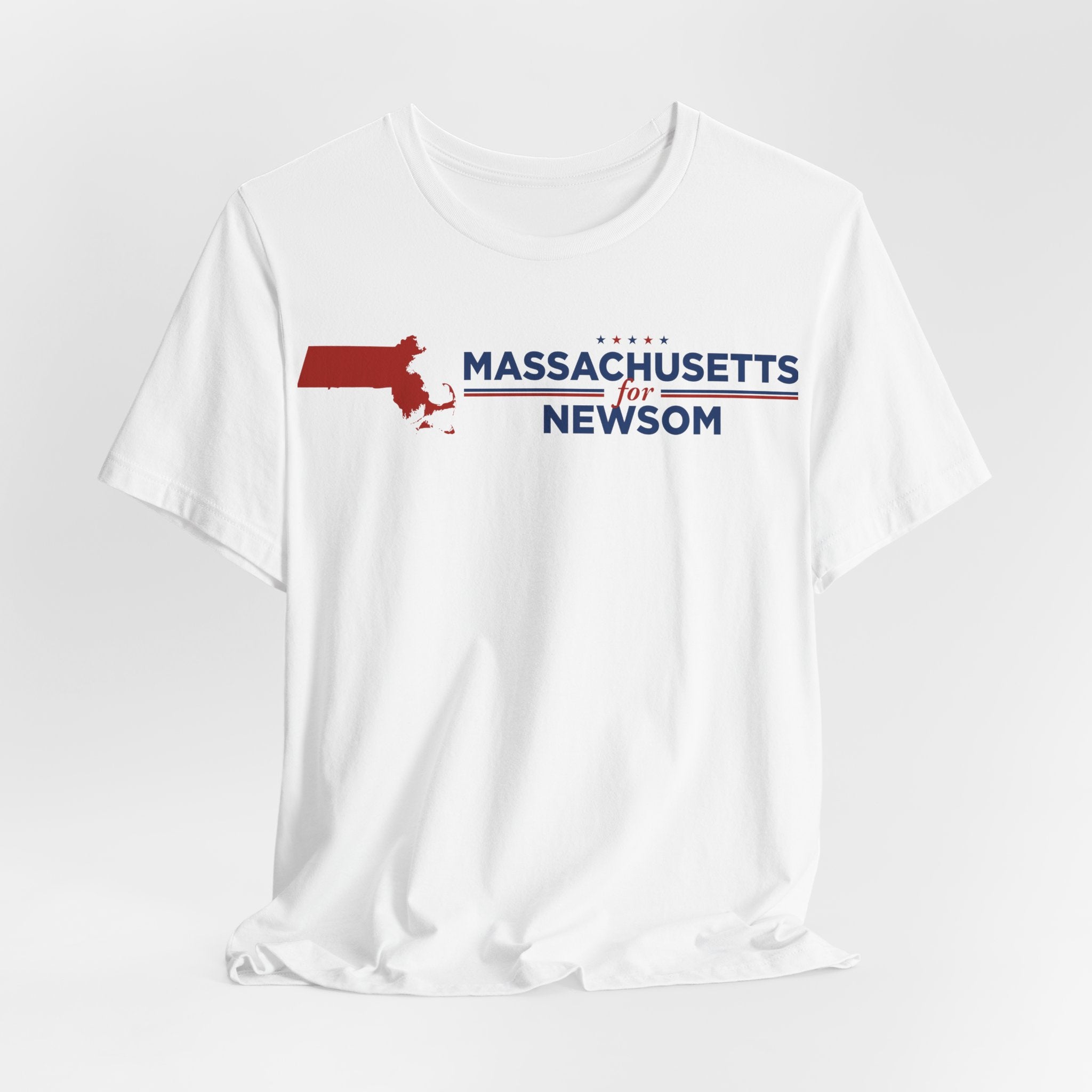 Massachusetts for Gavin Newsom for President Campaign T-Shirt 2028