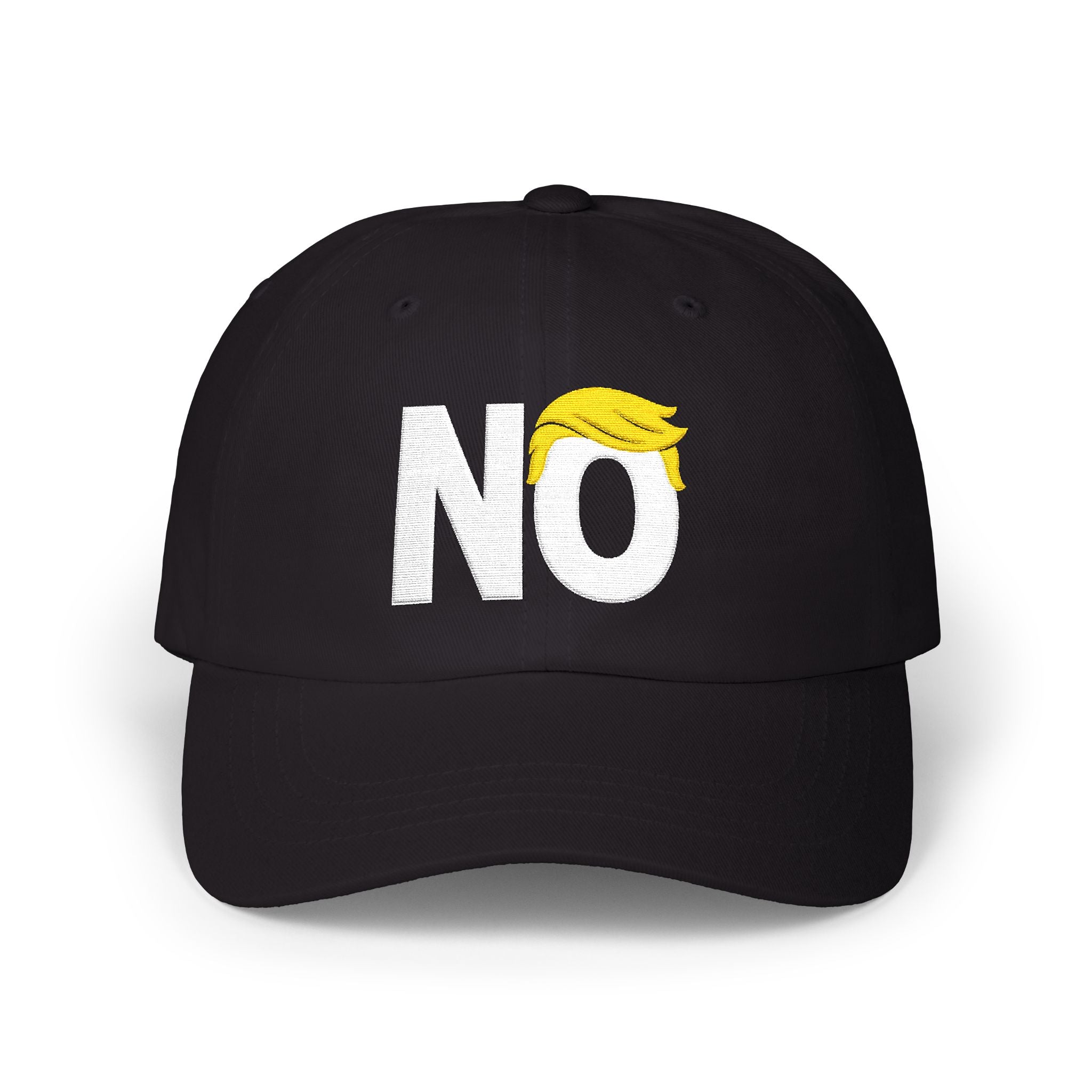 NO Embroidered Classic Dad Cap — Funny Anti-Trump Political Statement Baseball Cap
