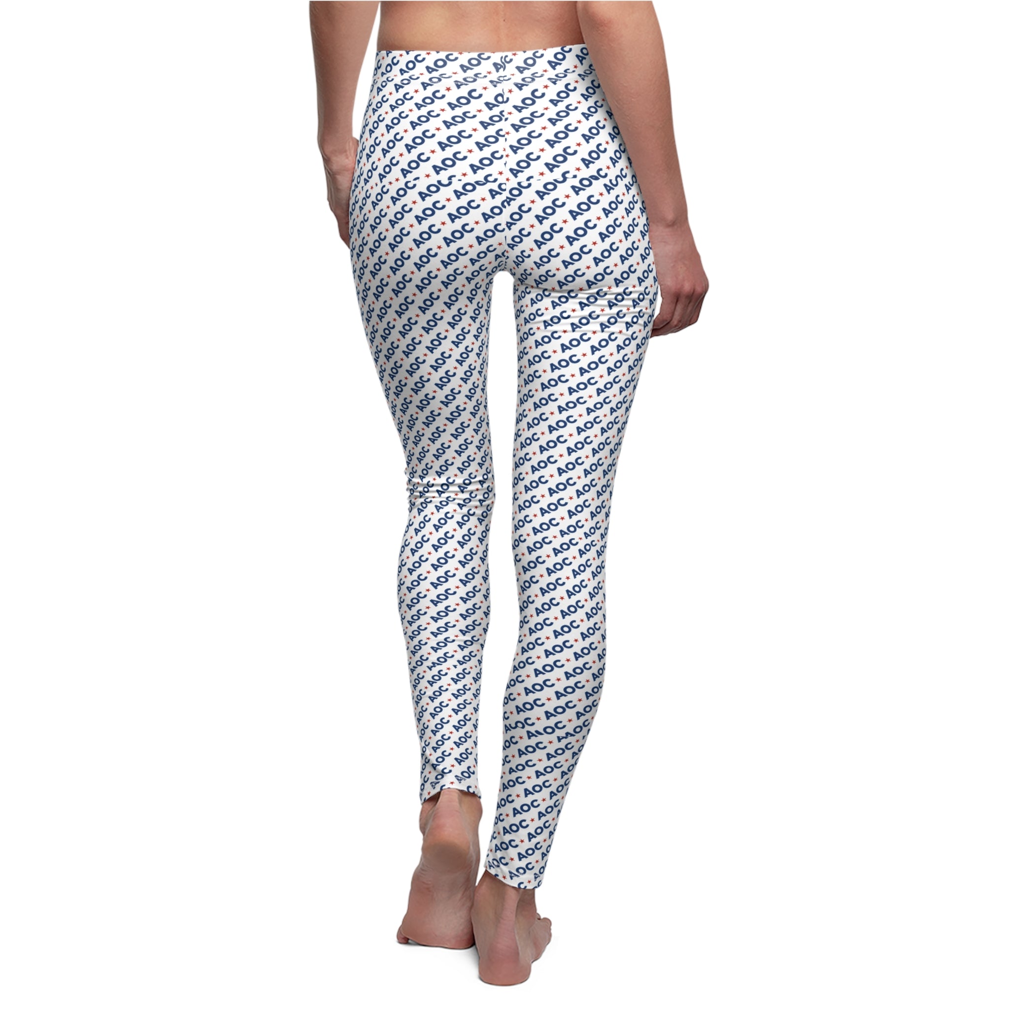 AOC All-Over Print Leggings – Political Graphic Leggings for Progressive Everyday Style