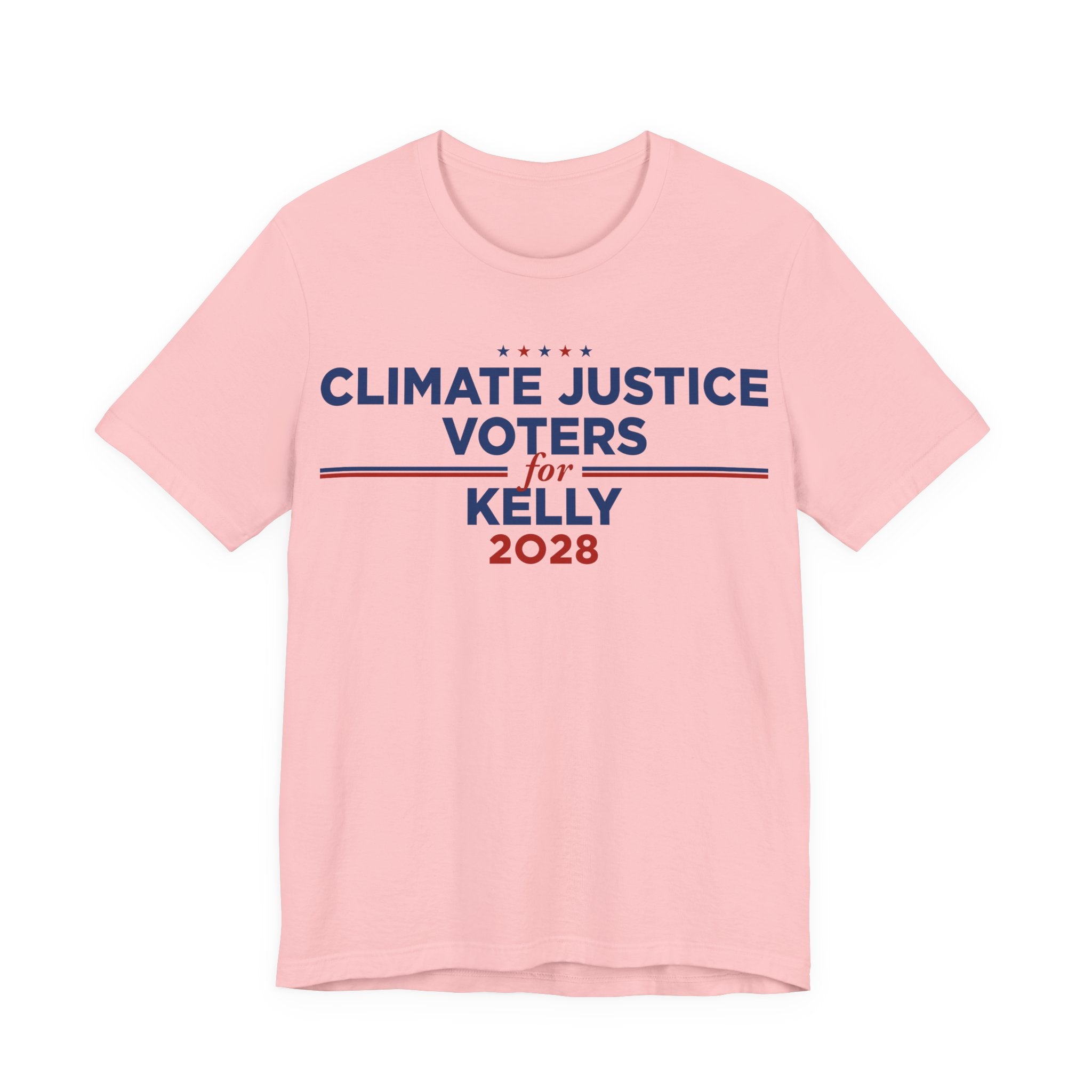 Climate Justice Voters for Kelly 2028 T-Shirt | Bella+Canvas 3001 Political Graphic Tee