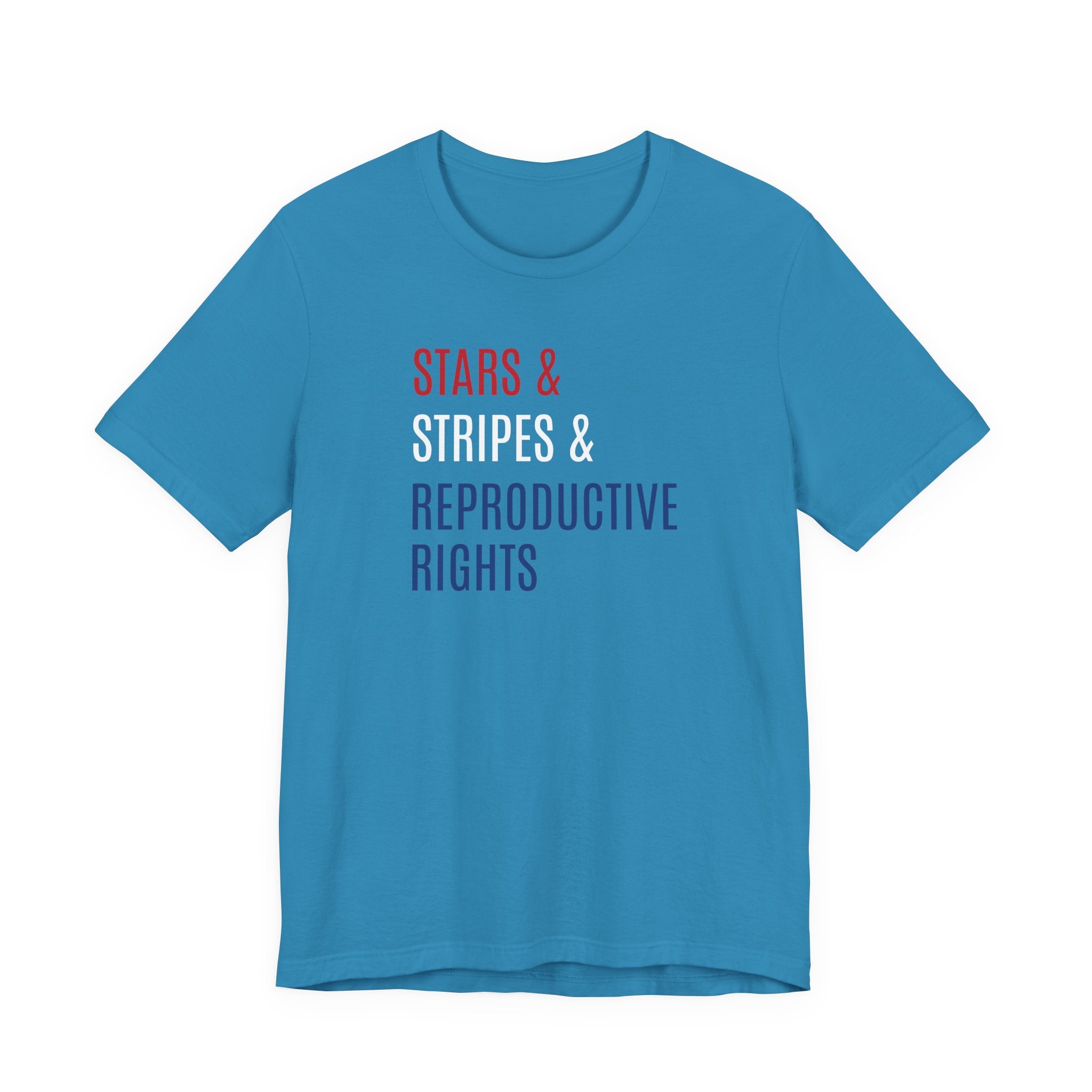 Stars, Stripes, Reproductive Rights Unisex T-Shirt - Red White Blue Patriotic Shirt - Pro-Choice - Women's Rights