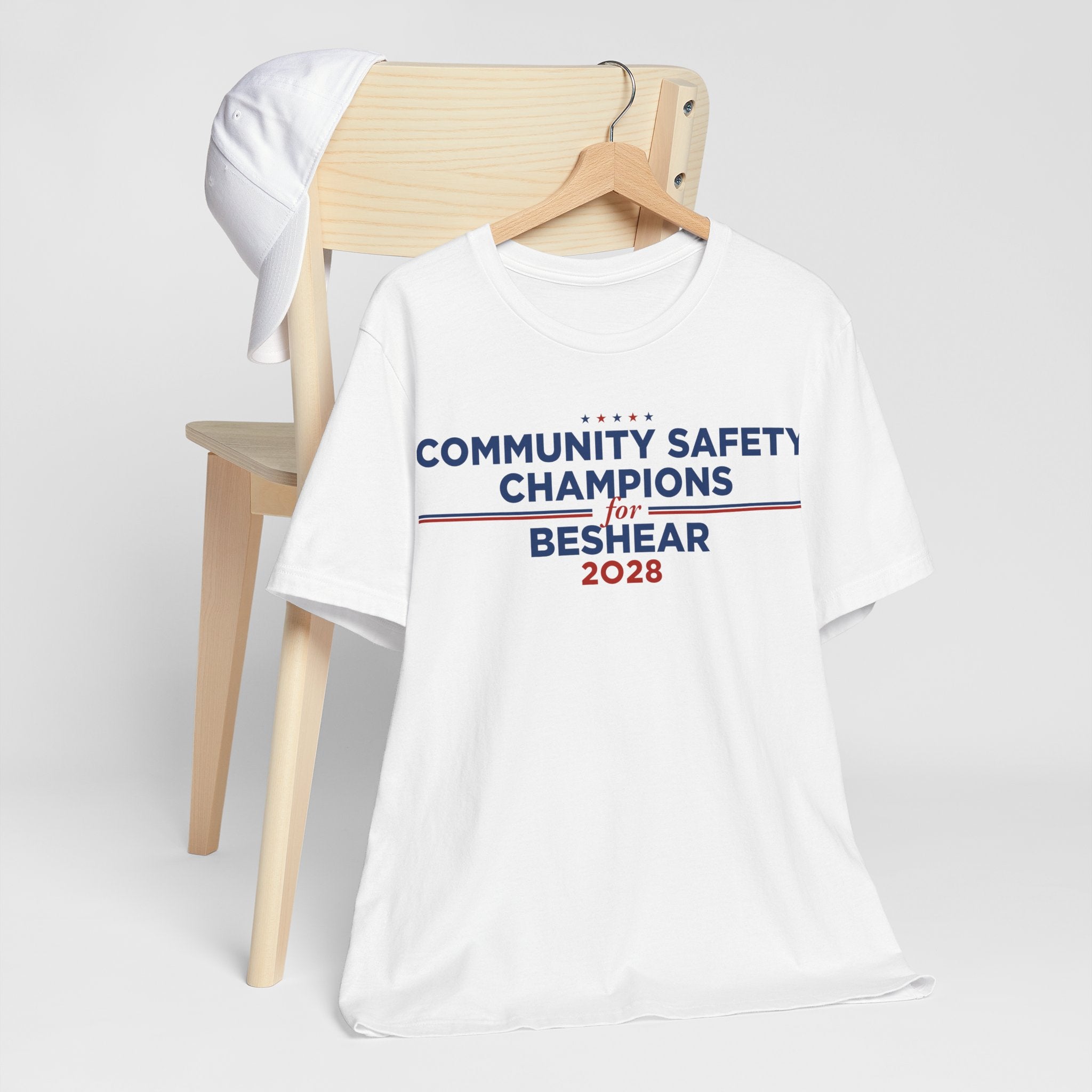 Community Safety Champions for Beshear 2028 T-Shirt | Bella+Canvas 3001 Political Graphic Tee