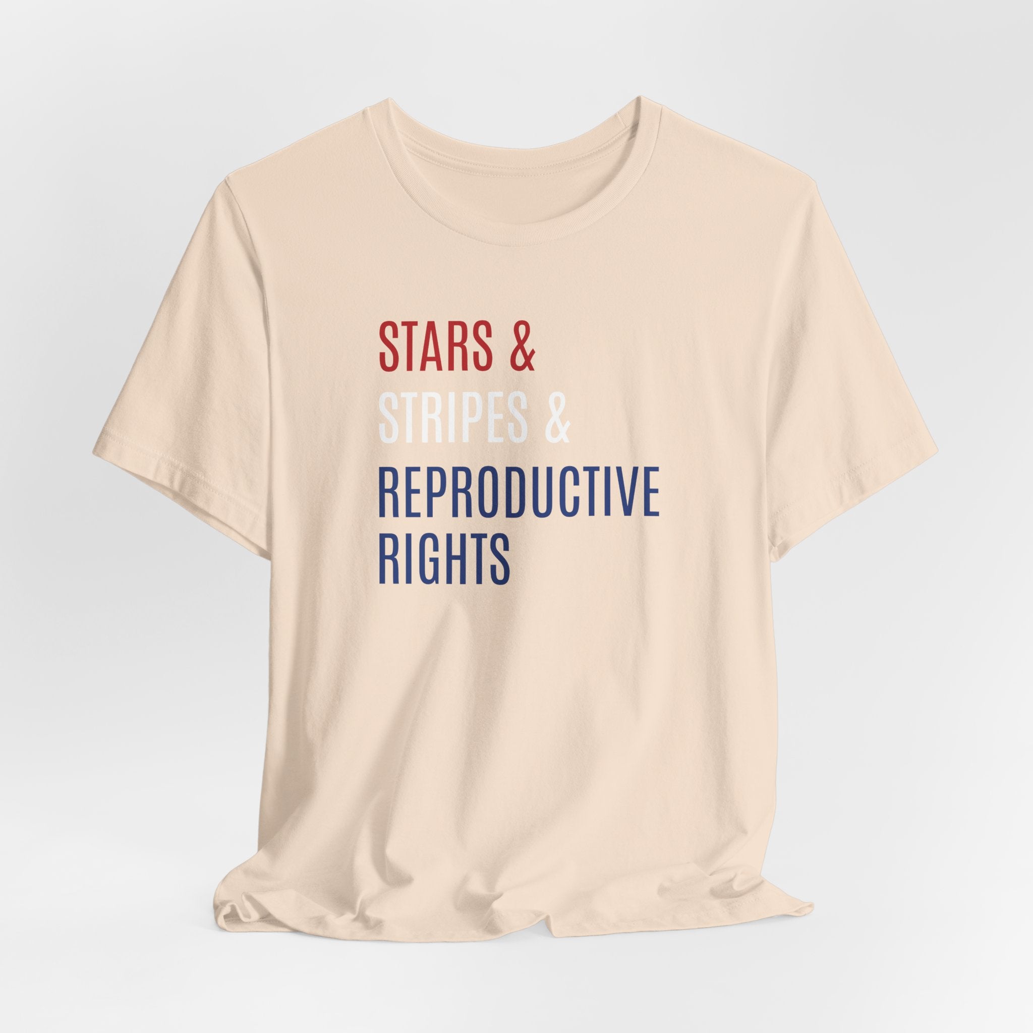 Stars, Stripes, Reproductive Rights Unisex T-Shirt - Red White Blue Patriotic Shirt - Pro-Choice - Women's Rights