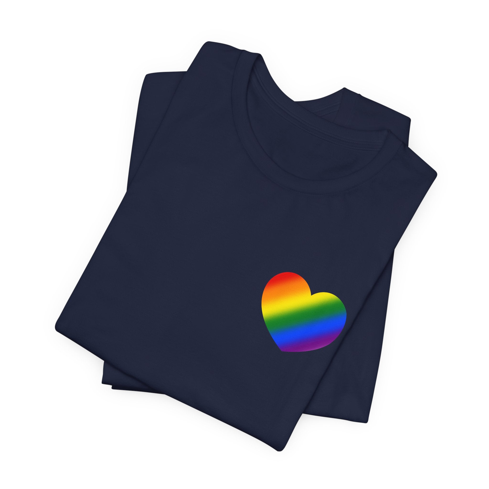 Rainbow Heart T-Shirt – Minimalist LGBTQ Pride Tee