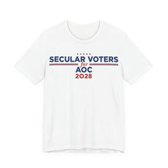 Secular Voters for AOC for President Campaign T-Shirt 2028