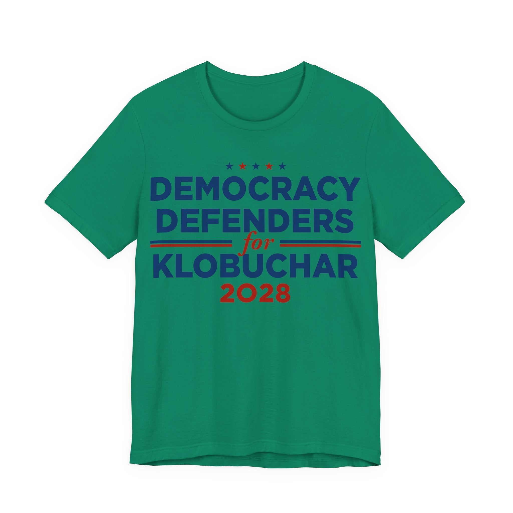Democracy Defenders for Klobuchar 2028 T-Shirt | Bella+Canvas 3001 Political Graphic Tee