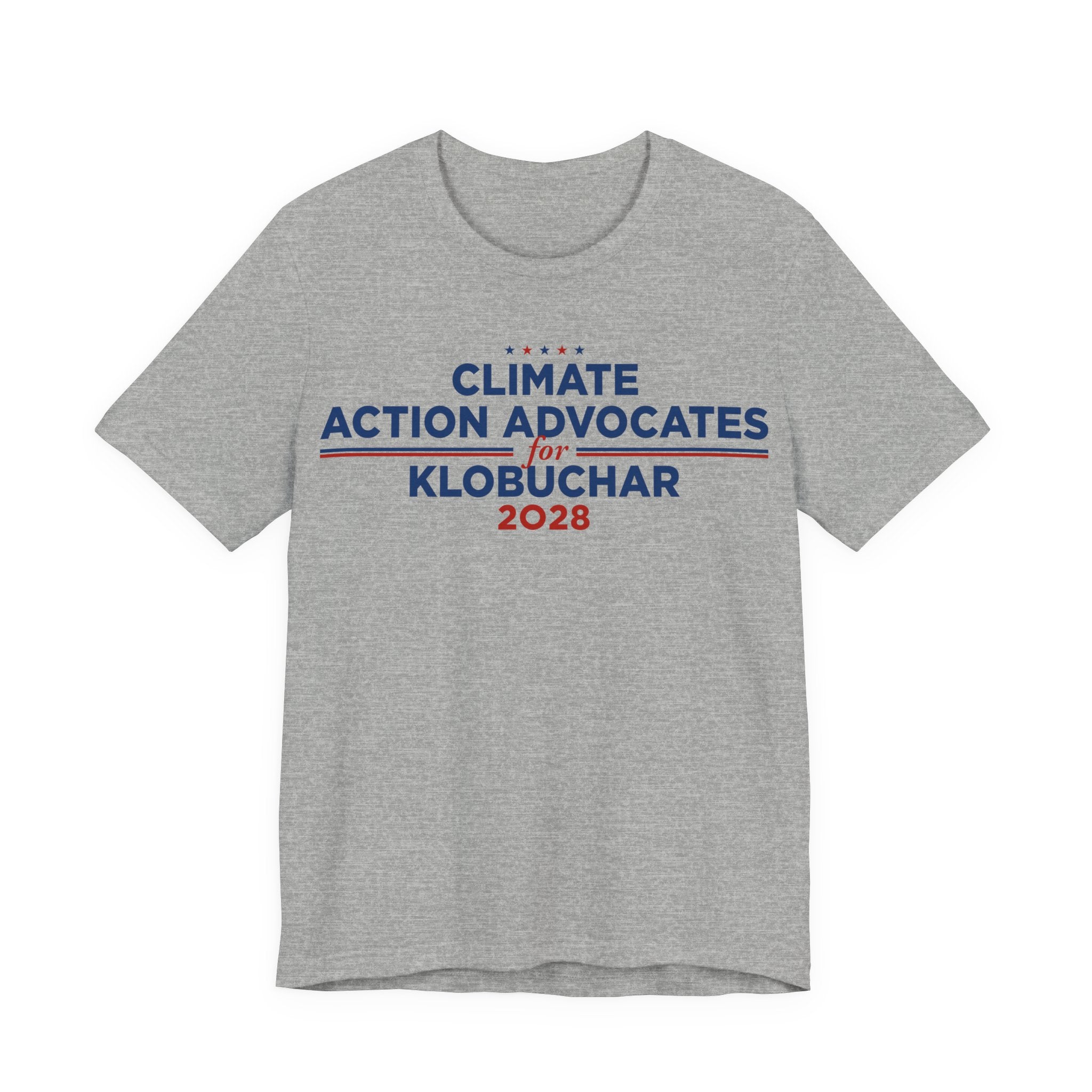 Climate Action Advocates for Klobuchar 2028 T-Shirt | Bella+Canvas 3001 Political Graphic Tee