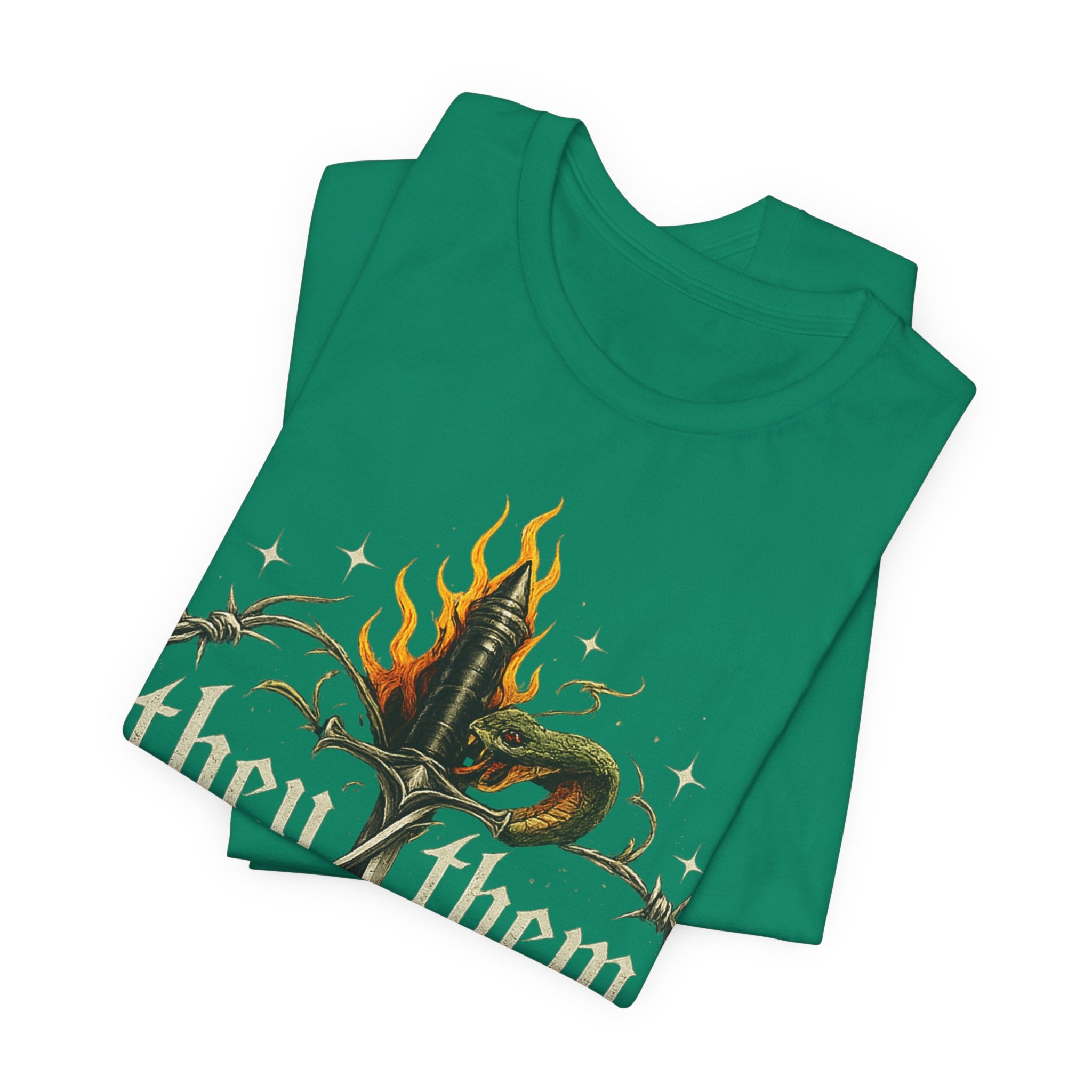 they/them Gothic Pronoun T-Shirt – Tattoo Flash Style Graphic Tee