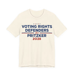 Voting Rights Defenders for J.B. Pritzker for President Campaign T-Shirt 2028