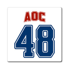 Team AOC for 48th President Magnet — Patriotic Collegiate Fridge Sticker