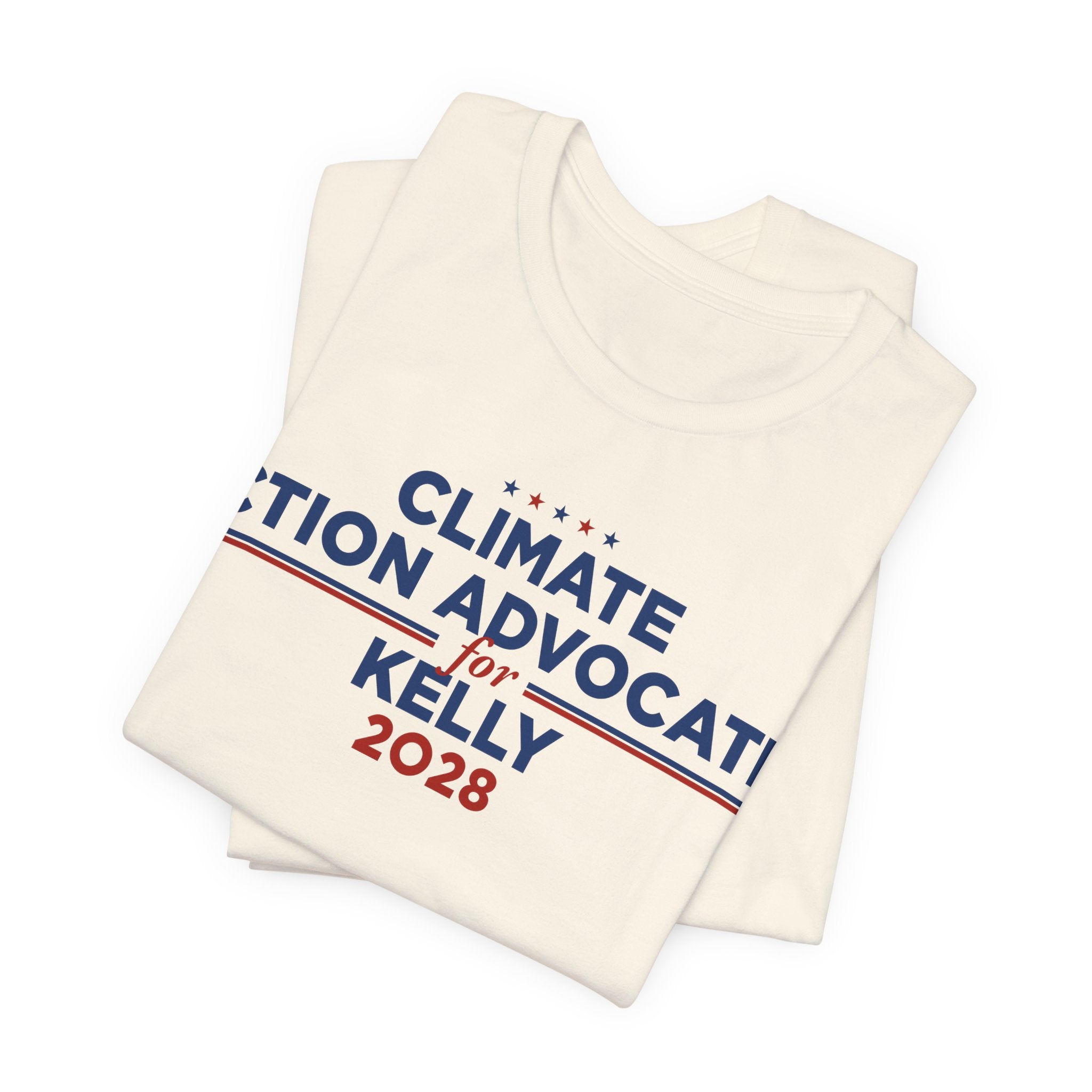 Climate Action Advocates for Kelly 2028 T-Shirt | Bella+Canvas 3001 Political Graphic Tee