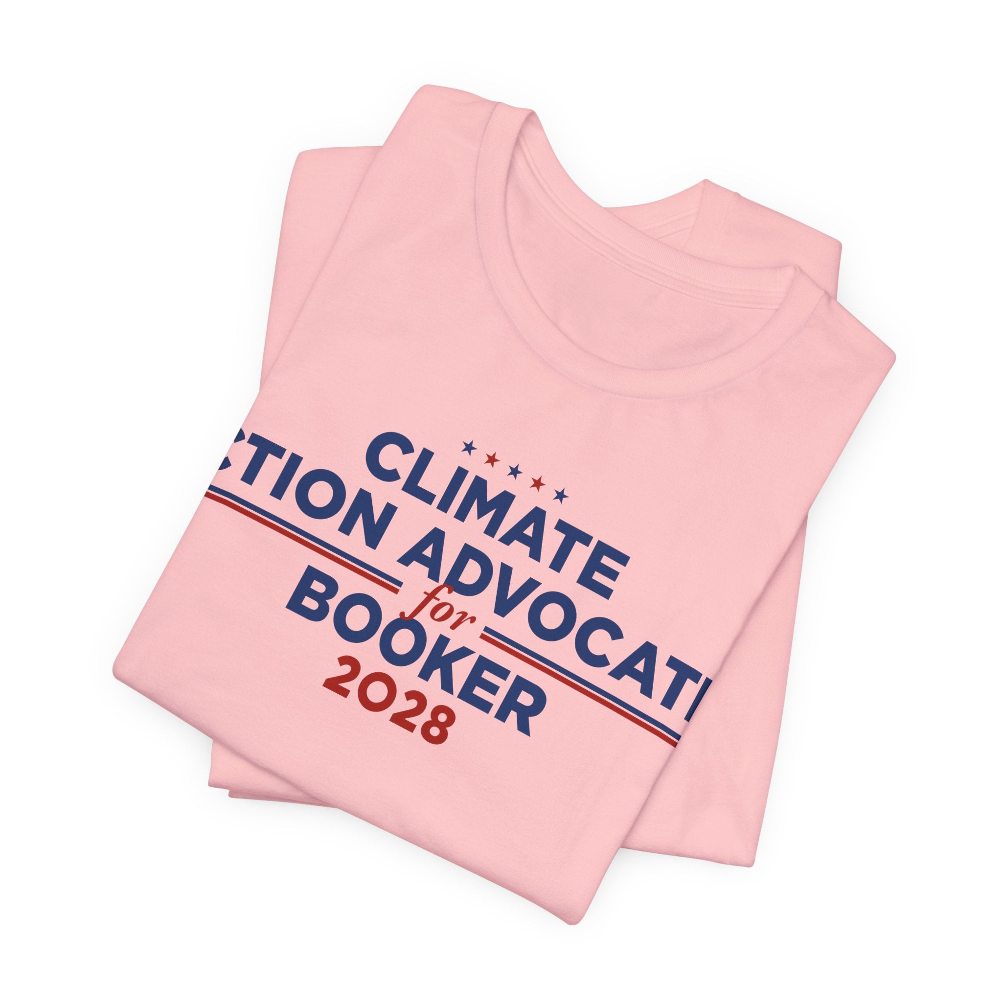 Climate Action Advocates for Booker 2028 T-Shirt | Bella+Canvas 3001 Political Graphic Tee