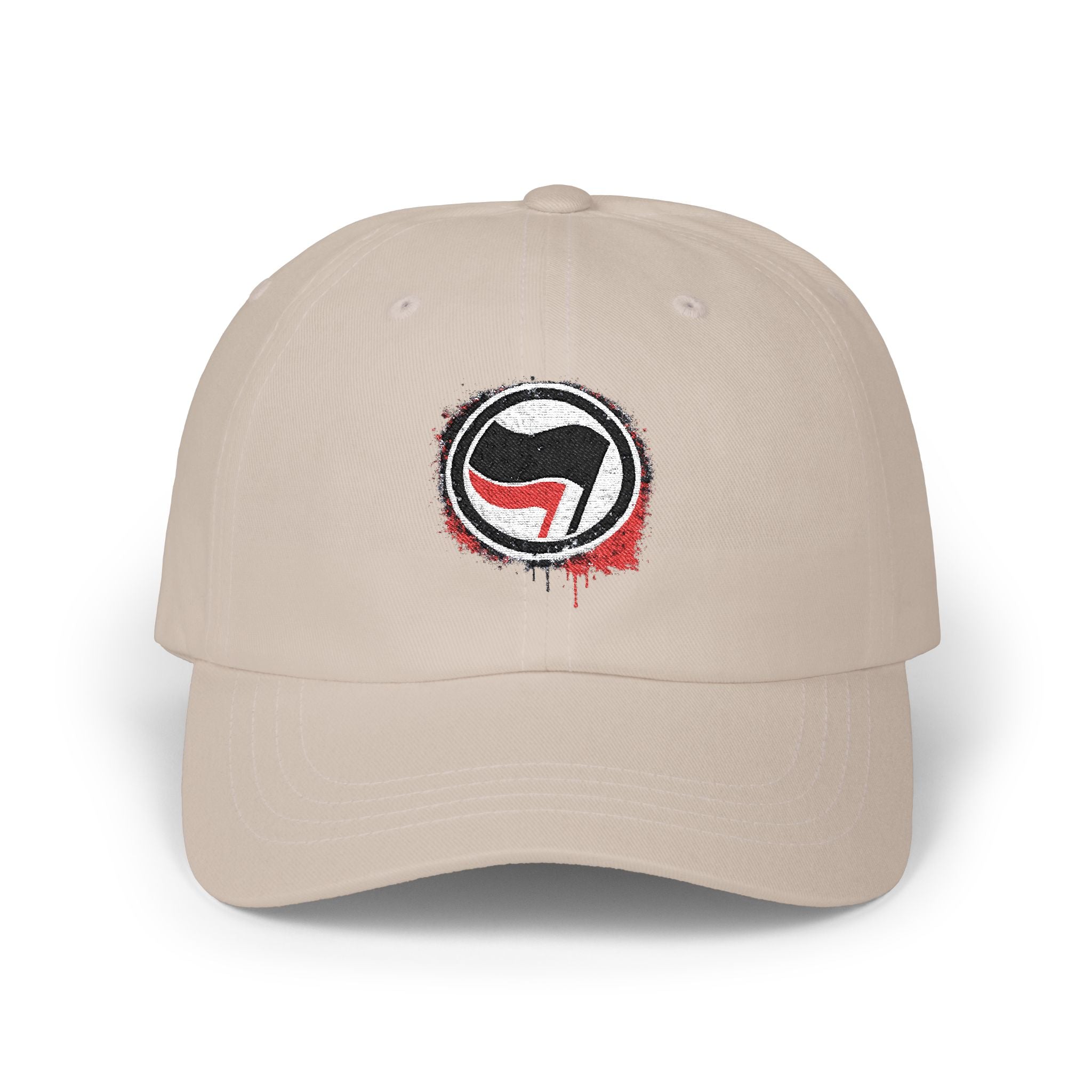 Anti-Fascist Two-Flag Embroidered Vintage Dad Hat