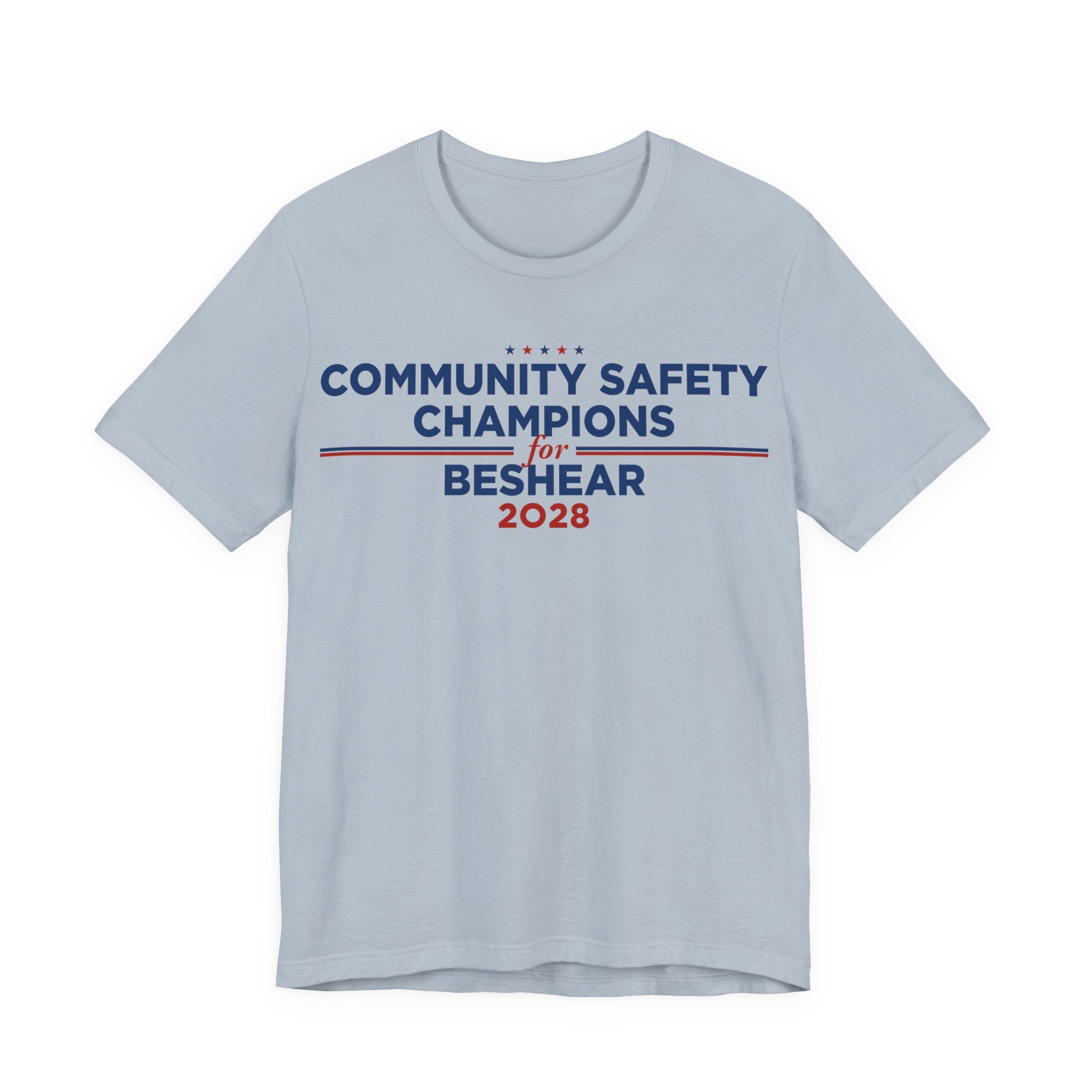 Community Safety Champions for Beshear 2028 T-Shirt | Bella+Canvas 3001 Political Graphic Tee