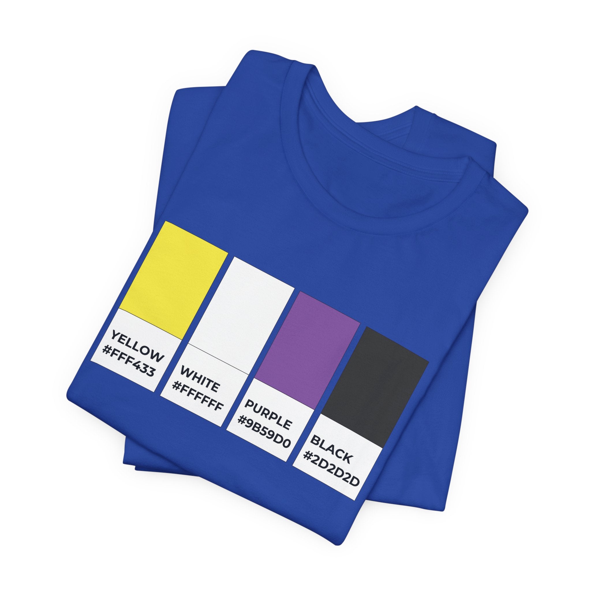 Funny Non-Binary Enby NB Pride Flag Pantone Colors Unisex Jersey Short Sleeve T-Shirt