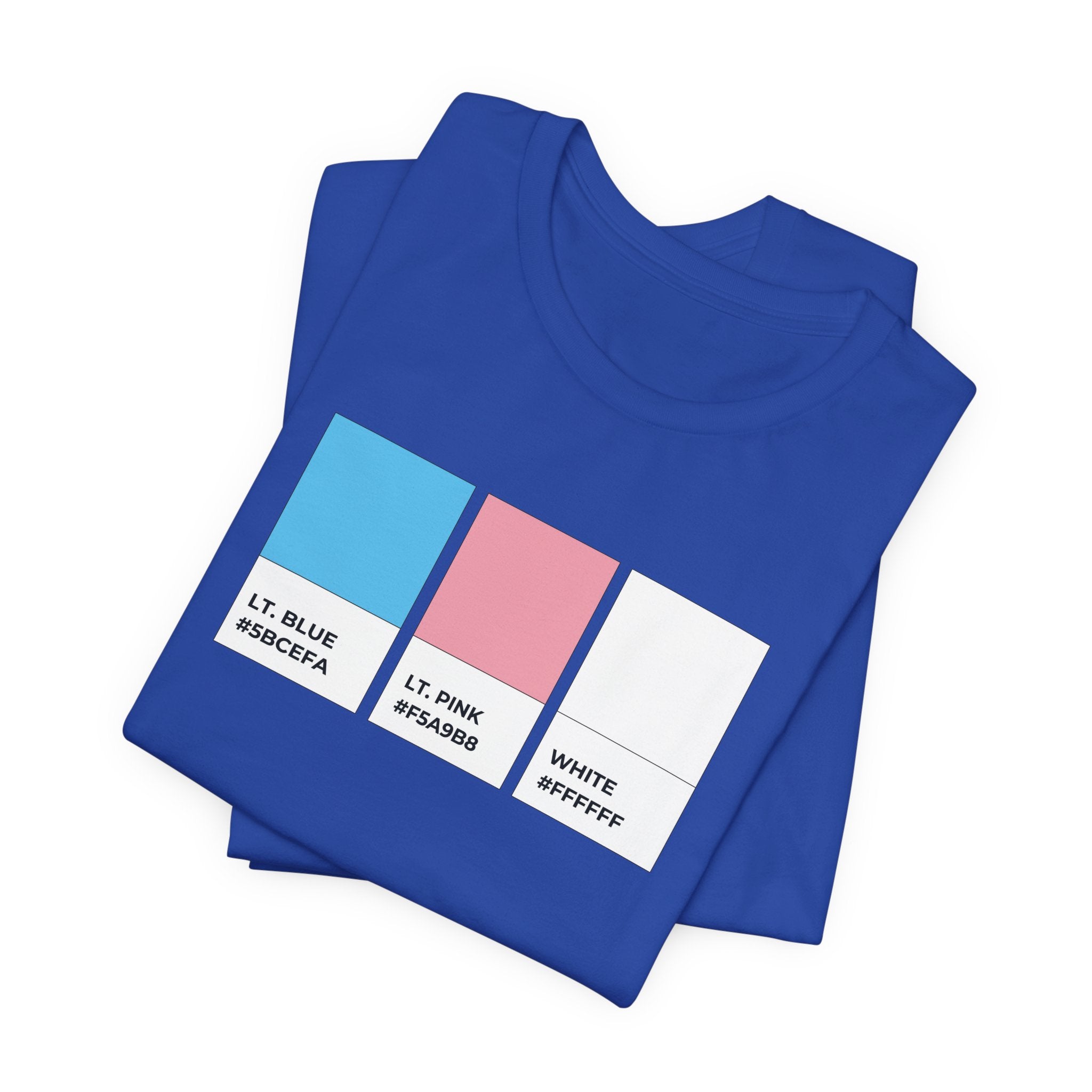 Funny Transgender Trans Pride Flag Pantone Colors Unisex Short Sleeve T-Shirt