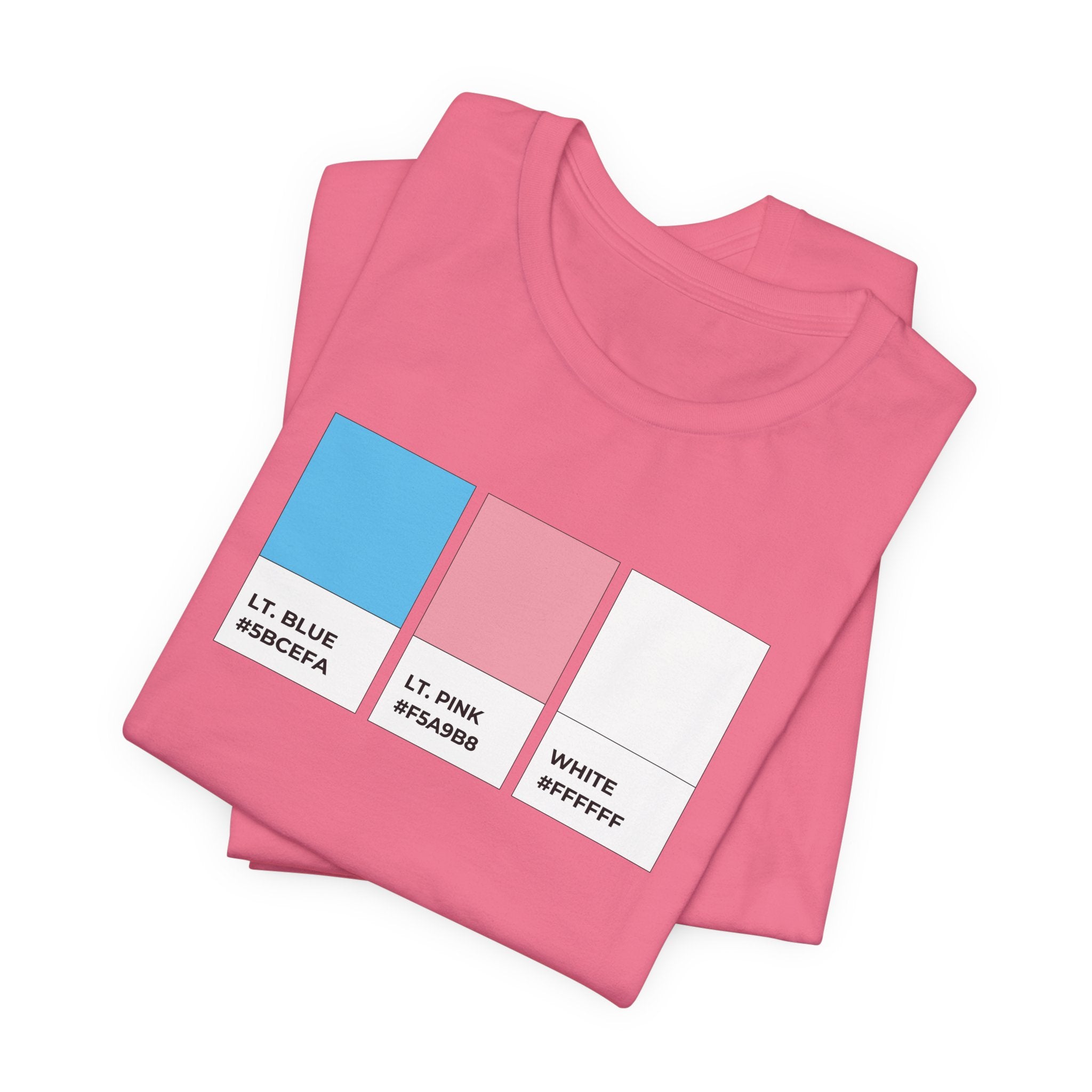 Funny Transgender Trans Pride Flag Pantone Colors Unisex Short Sleeve T-Shirt
