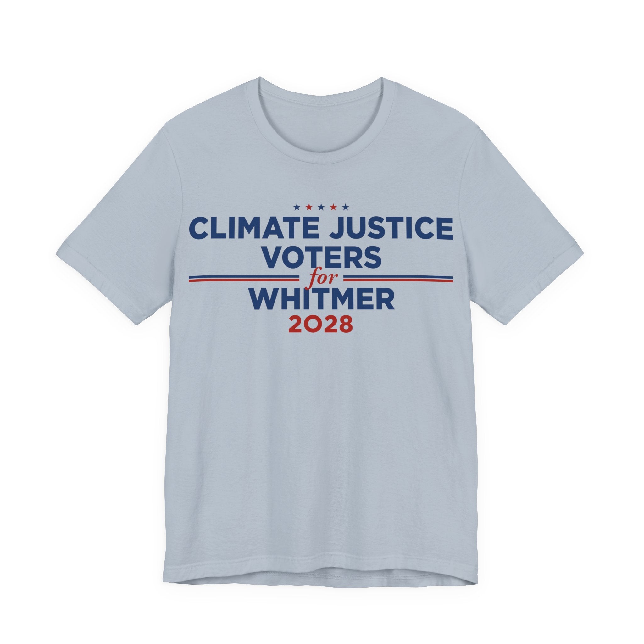 Climate Justice Voters for Whitmer 2028 T-Shirt | Bella+Canvas 3001 Political Graphic Tee