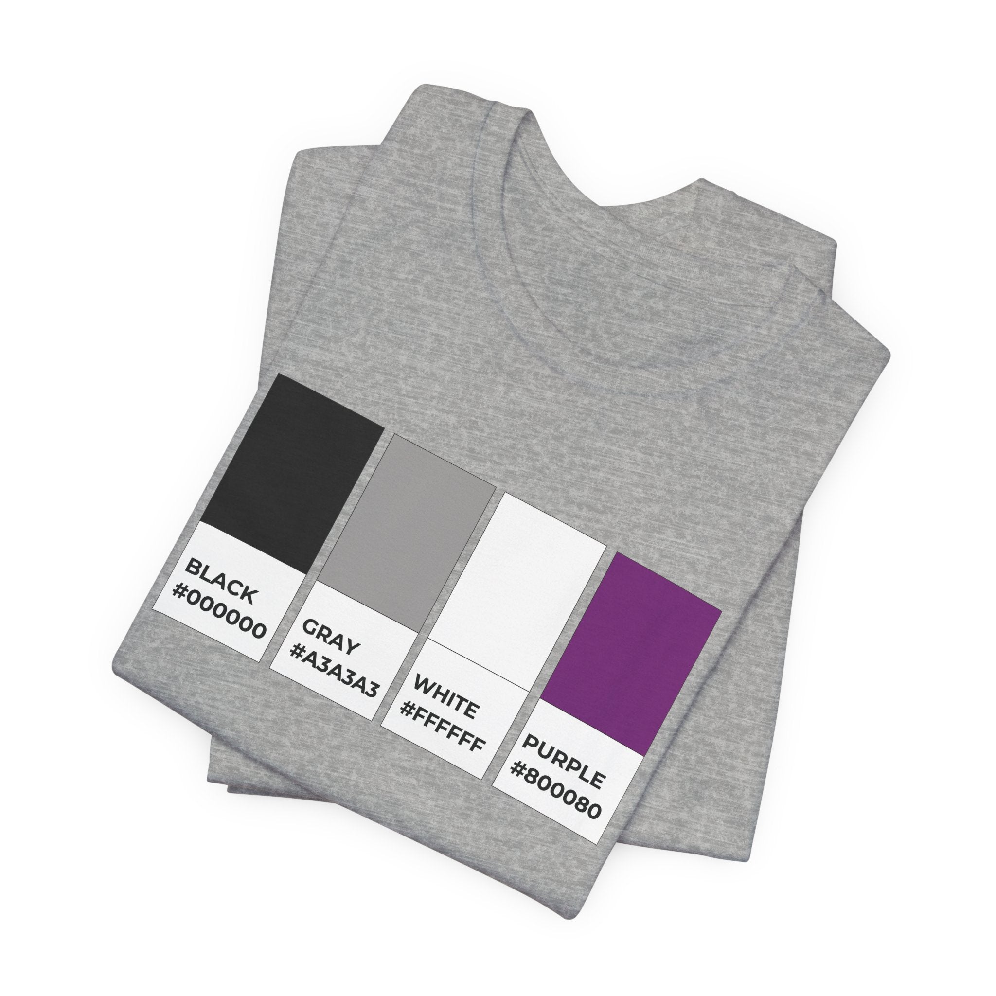 Funny Asexual Pride Flag Pantone Colors Unisex Jersey Short Sleeve T-Shirt