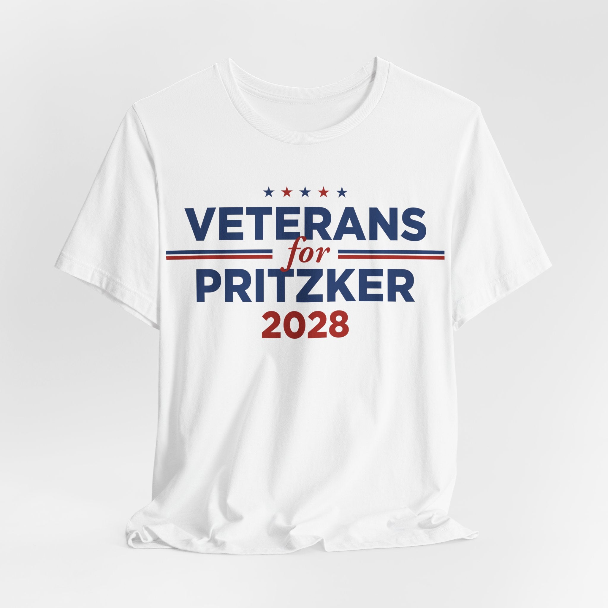 Veterans for J.B. Pritzker for President Campaign T-Shirt 2028