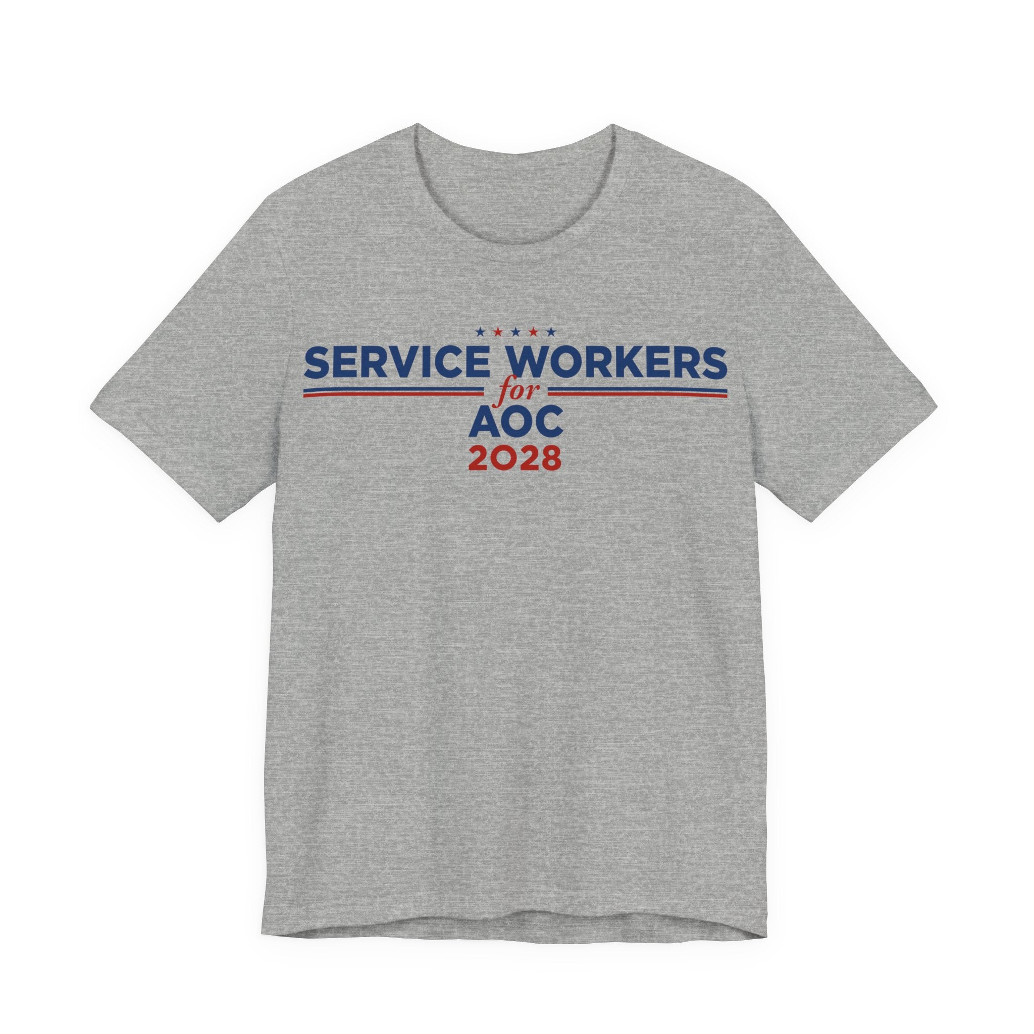 Service Workers for AOC for President Campaign T-Shirt 2028