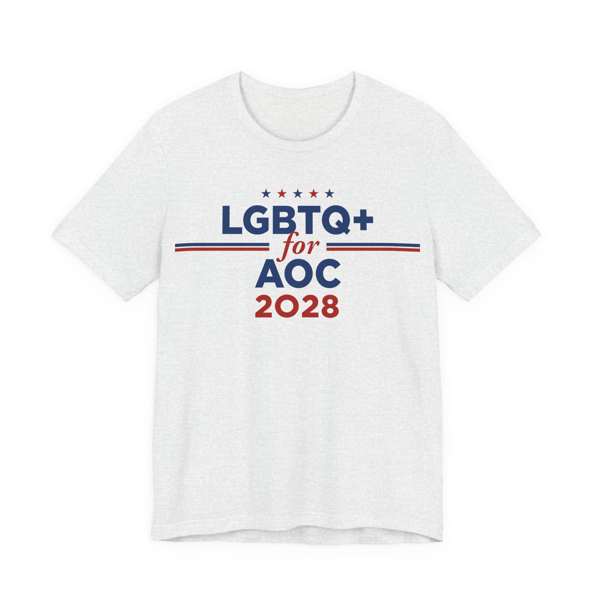 LGBTQ+ for AOC for President Campaign T-Shirt 2028