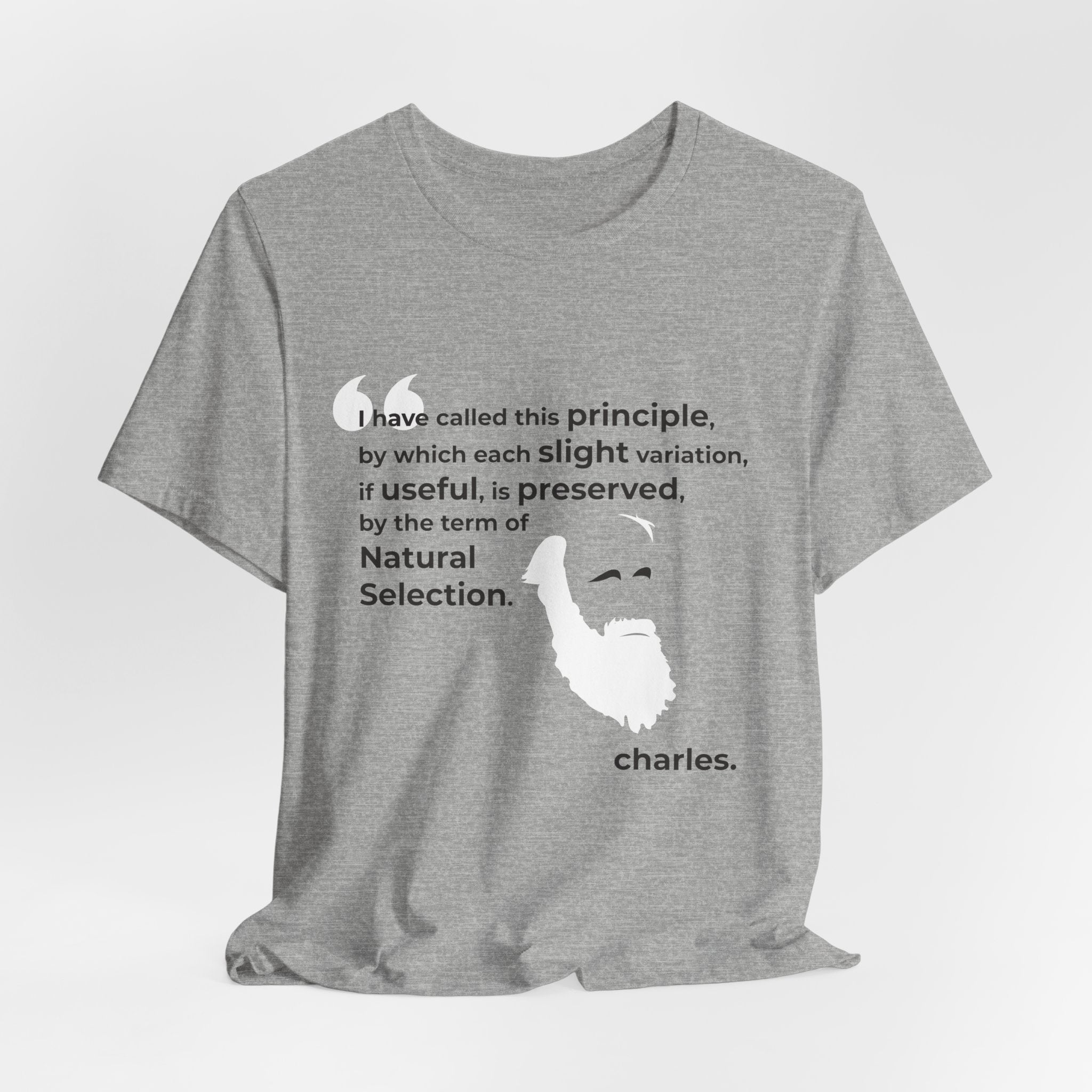 Charles Darwin Natural Selection Unisex Jersey Short Sleeve T-Shirt - Science Enthusiast