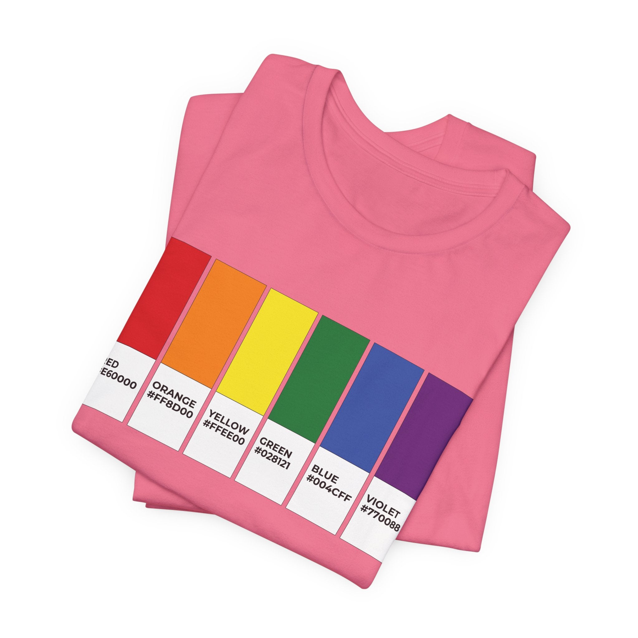 Funny LGBTQIA Pride Flag Pantone Colors Unisex Jersey Short Sleeve T-Shirt